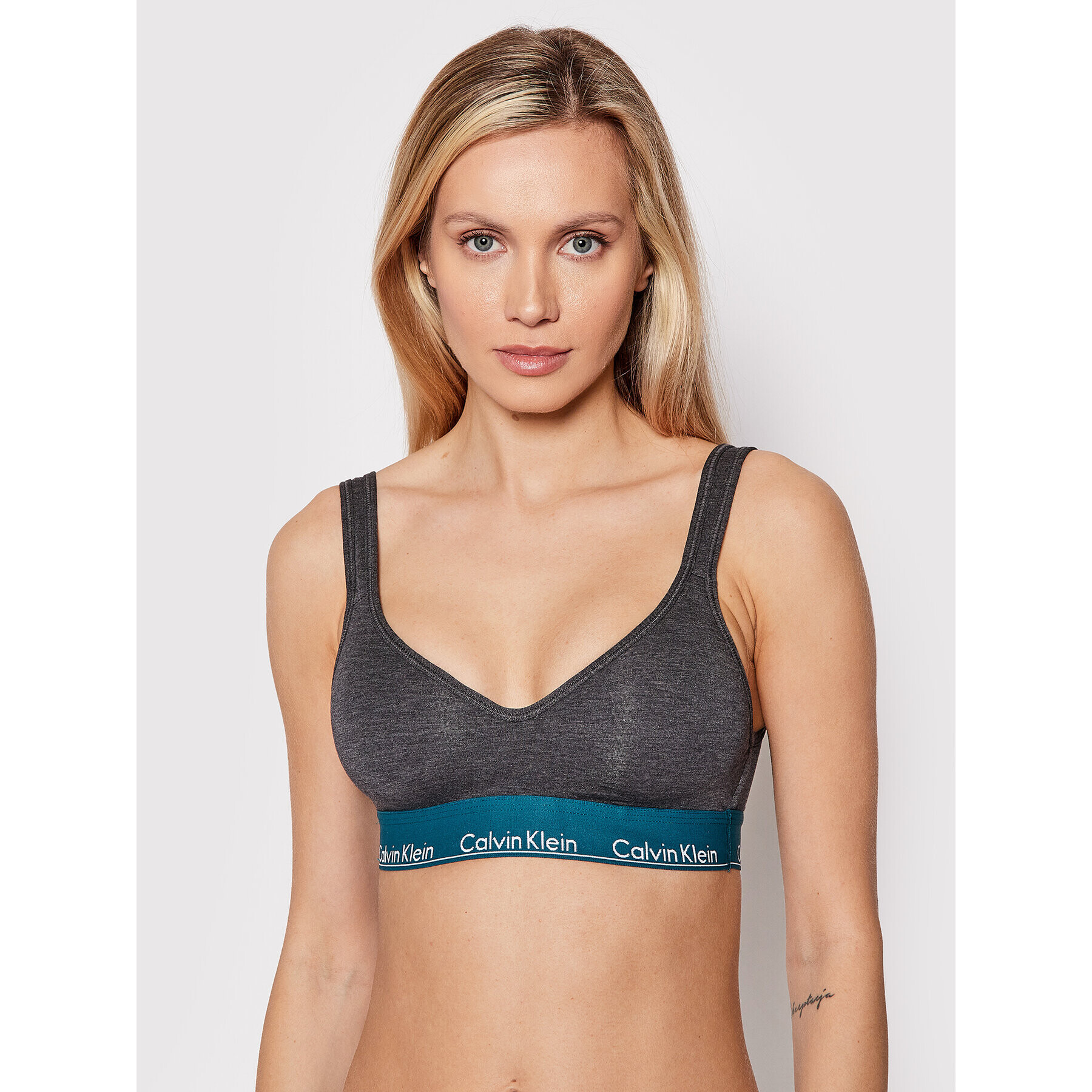 Calvin Klein Underwear Podprsenkový top 000QF5490E Šedá - Pepit.cz