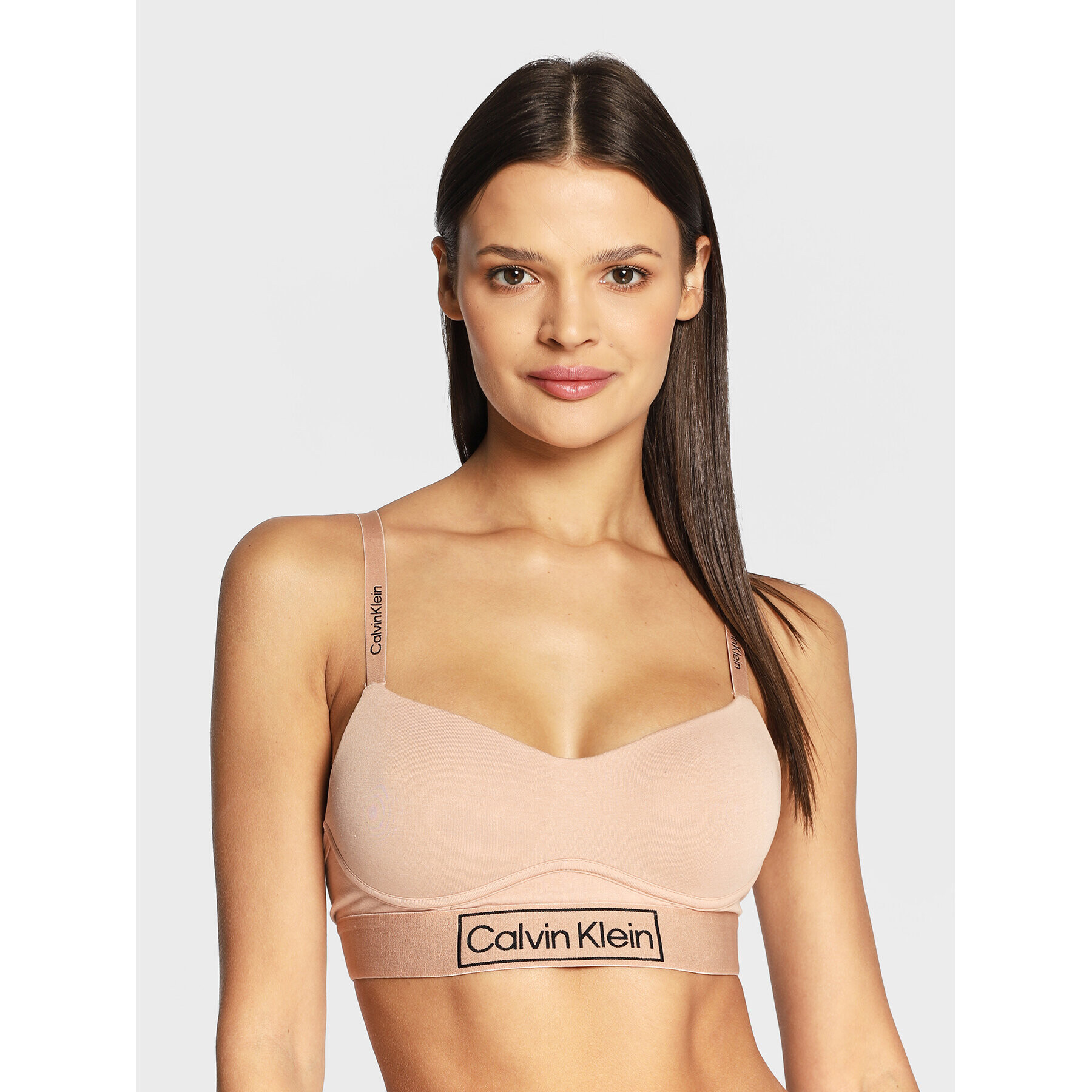 Calvin Klein Underwear Podprsenkový top 000QF6770E Béžová - Pepit.cz