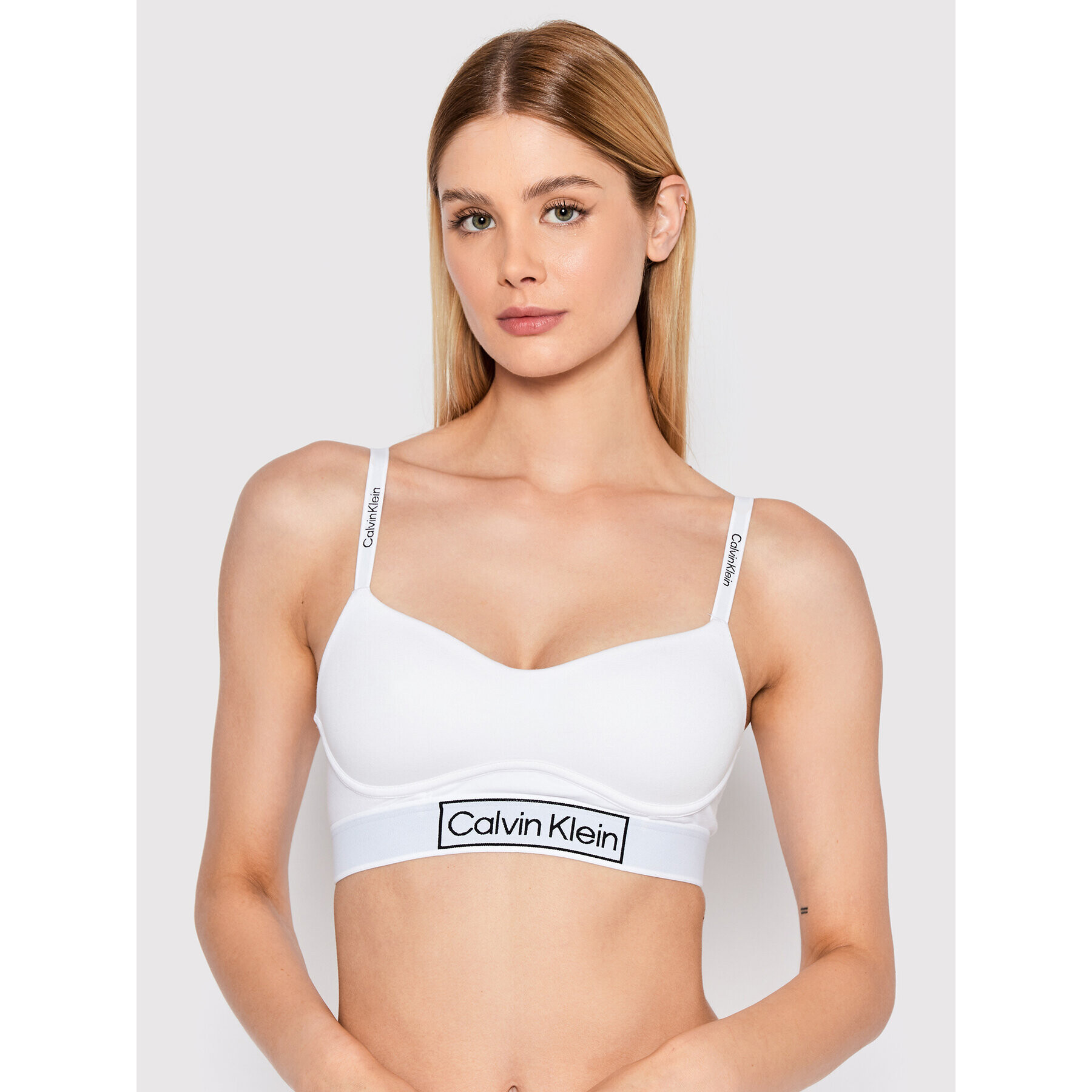 Calvin Klein Underwear Podprsenkový top 000QF6770E Bílá - Pepit.cz