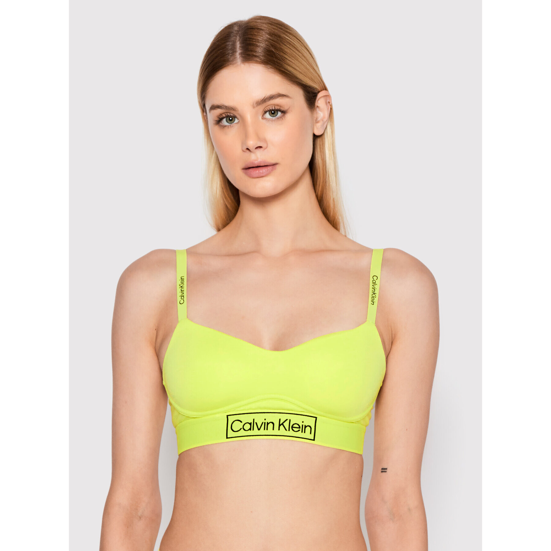 Calvin Klein Underwear Podprsenkový top 000QF6770E Zelená - Pepit.cz