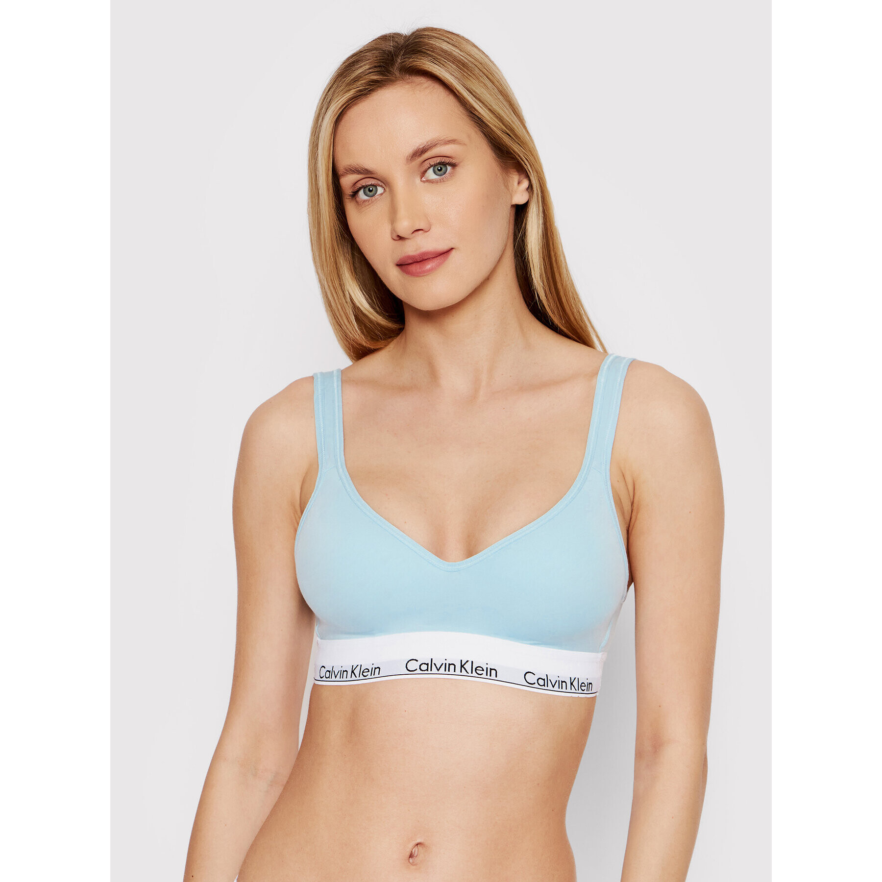 Calvin Klein Underwear Podprsenkový top Lift 000QF5490E Modrá - Pepit.cz