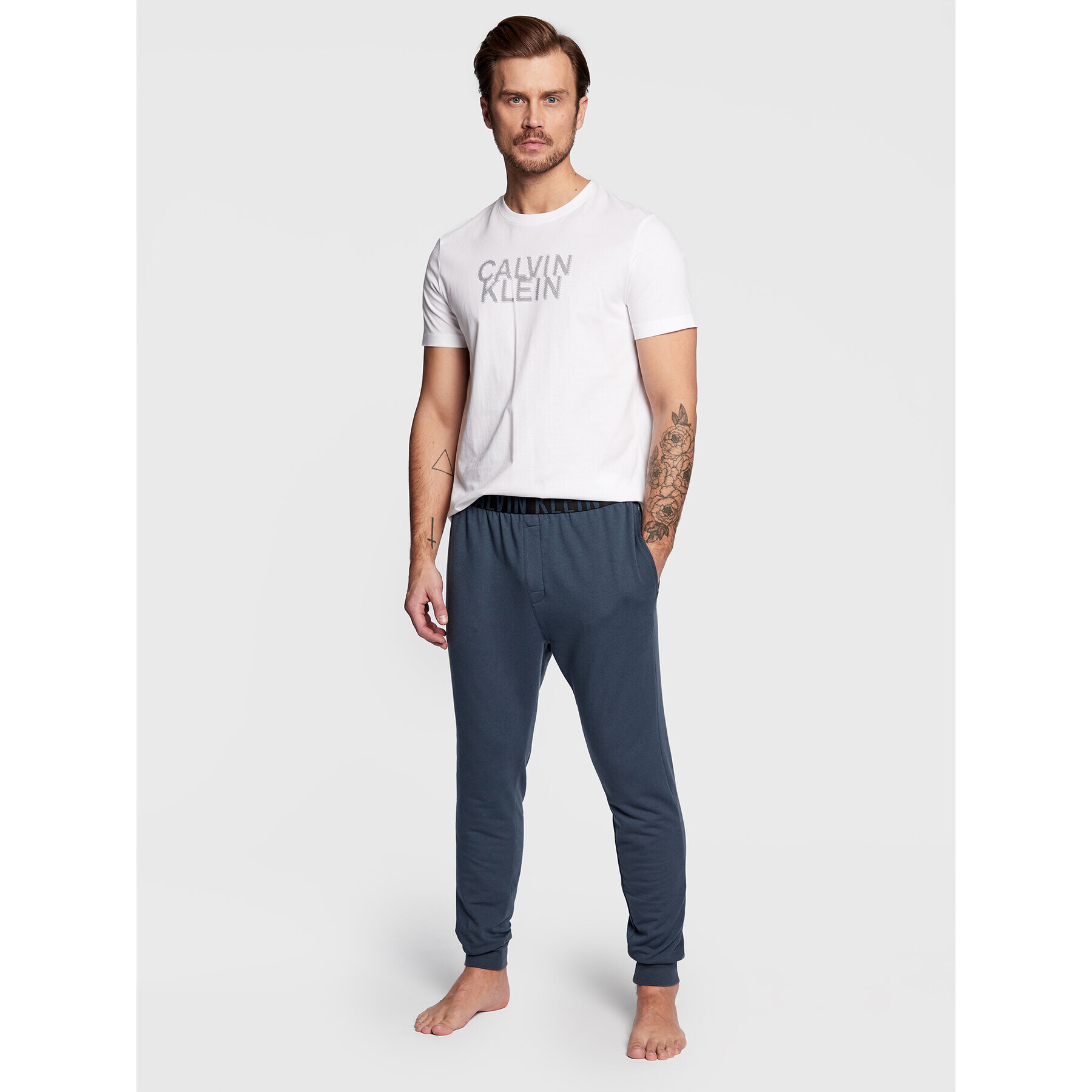 Calvin Klein Underwear Pyžamové kalhoty 000NM1961E Modrá Regular Fit - Pepit.cz