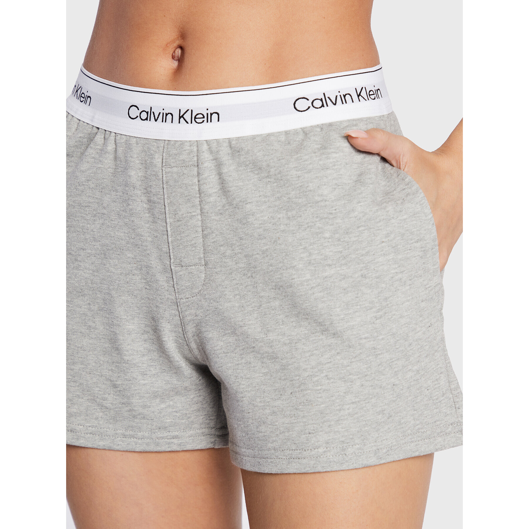 Calvin Klein Underwear Pyžamové šortky 000QS6871E Šedá Regular Fit - Pepit.cz