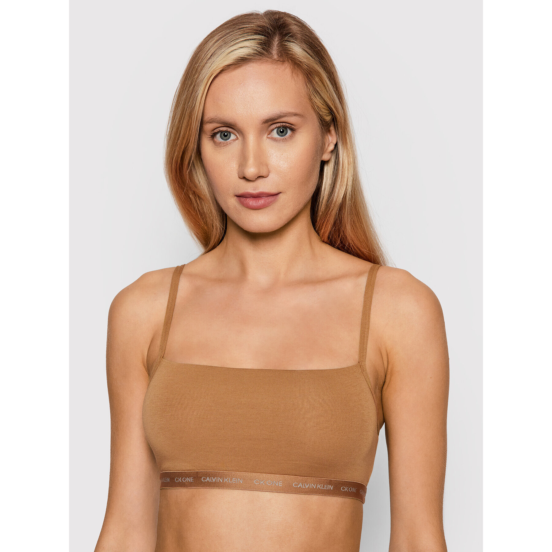 Calvin Klein Underwear Sada 2 podprsenek Bra Top 000QF6040E Hnědá - Pepit.cz