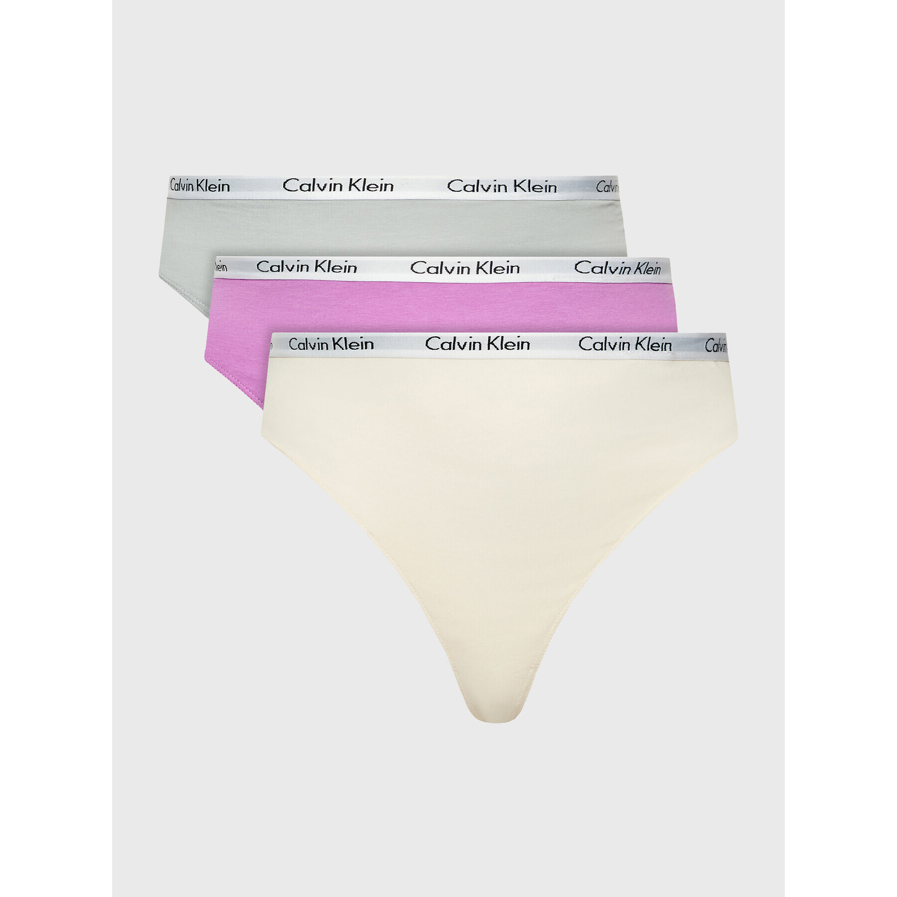 Calvin Klein Underwear Sada 3 kusů string kalhotek 000QD3800E Barevná - Pepit.cz