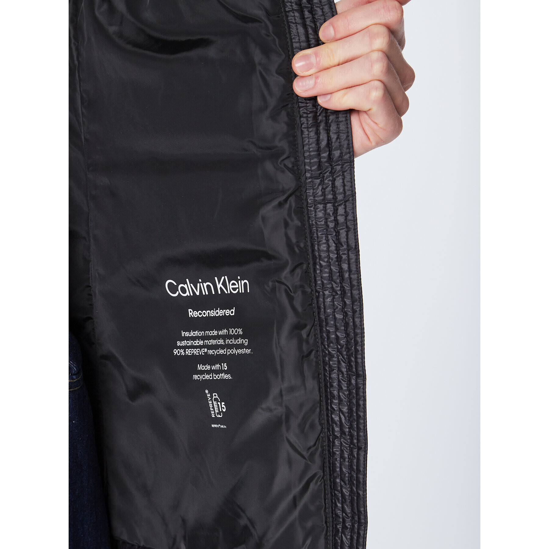 Calvin Klein Vatovaná bunda Essential K20K204698 Černá Regular Fit - Pepit.cz