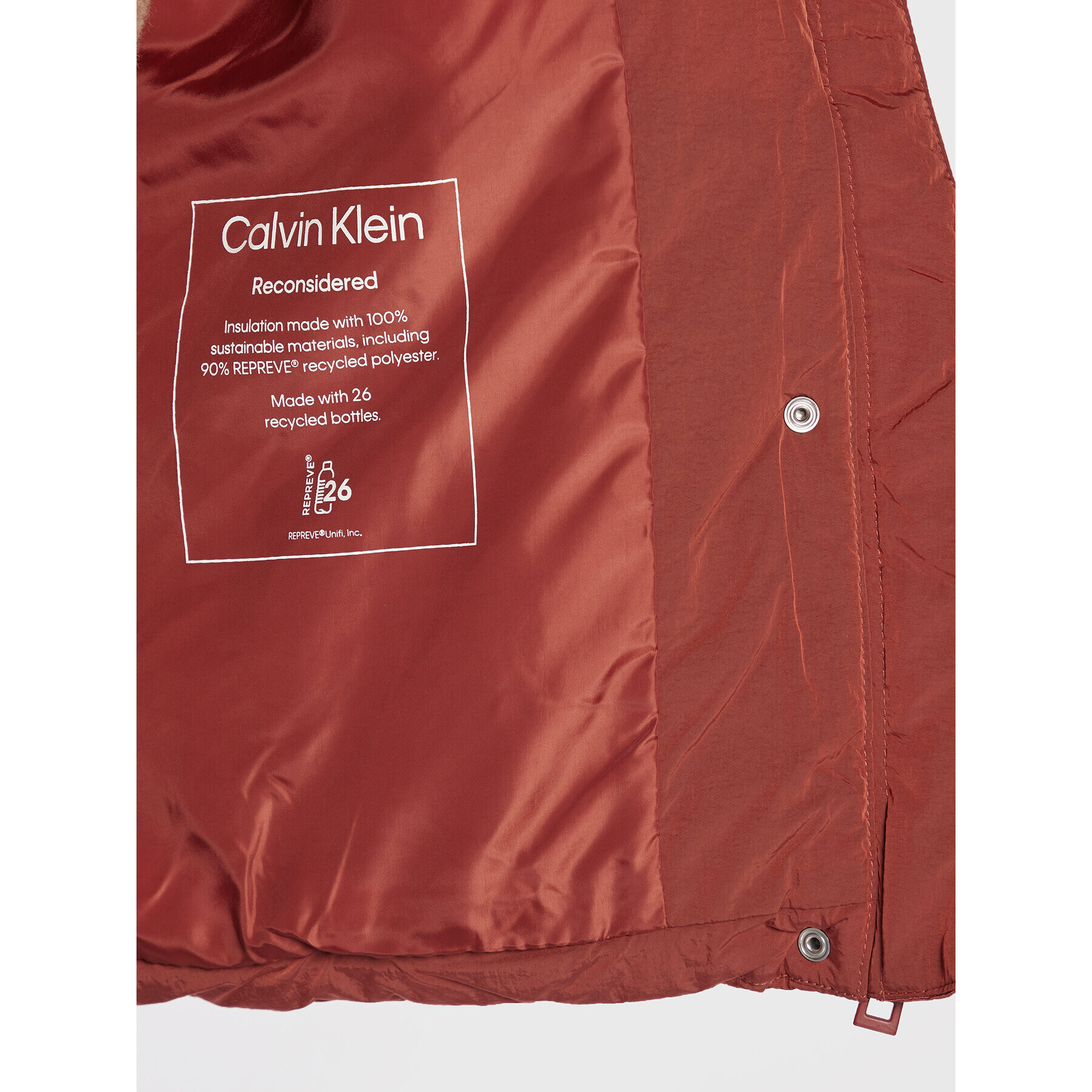 Calvin Klein Vatovaná bunda Modern K20K204693 Oranžová Regular Fit - Pepit.cz