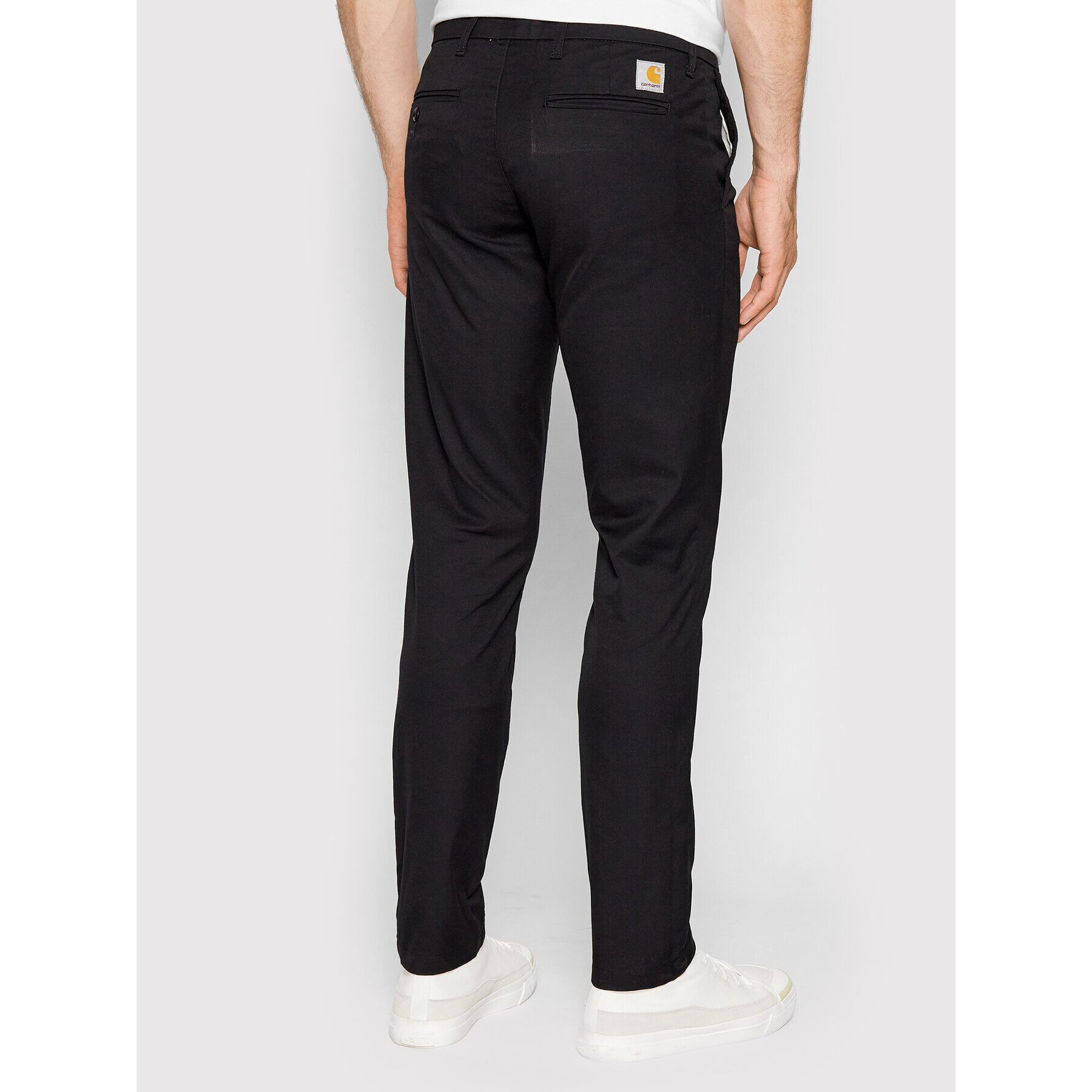 Carhartt WIP Kalhoty z materiálu Sid I003367 Černá Slim Tapered Fit - Pepit.cz