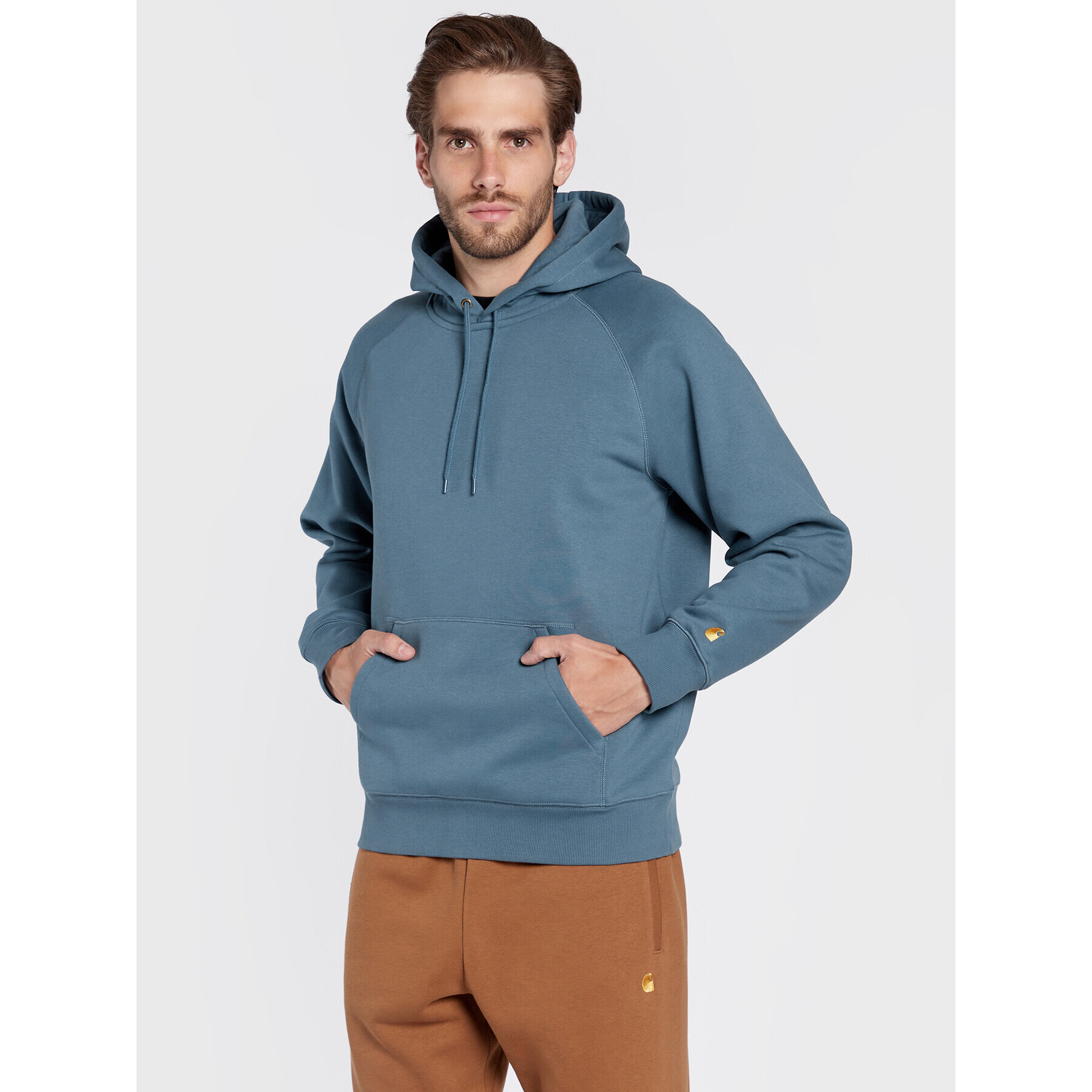 Carhartt WIP Mikina Chase I026384 Modrá Regular Fit - Pepit.cz