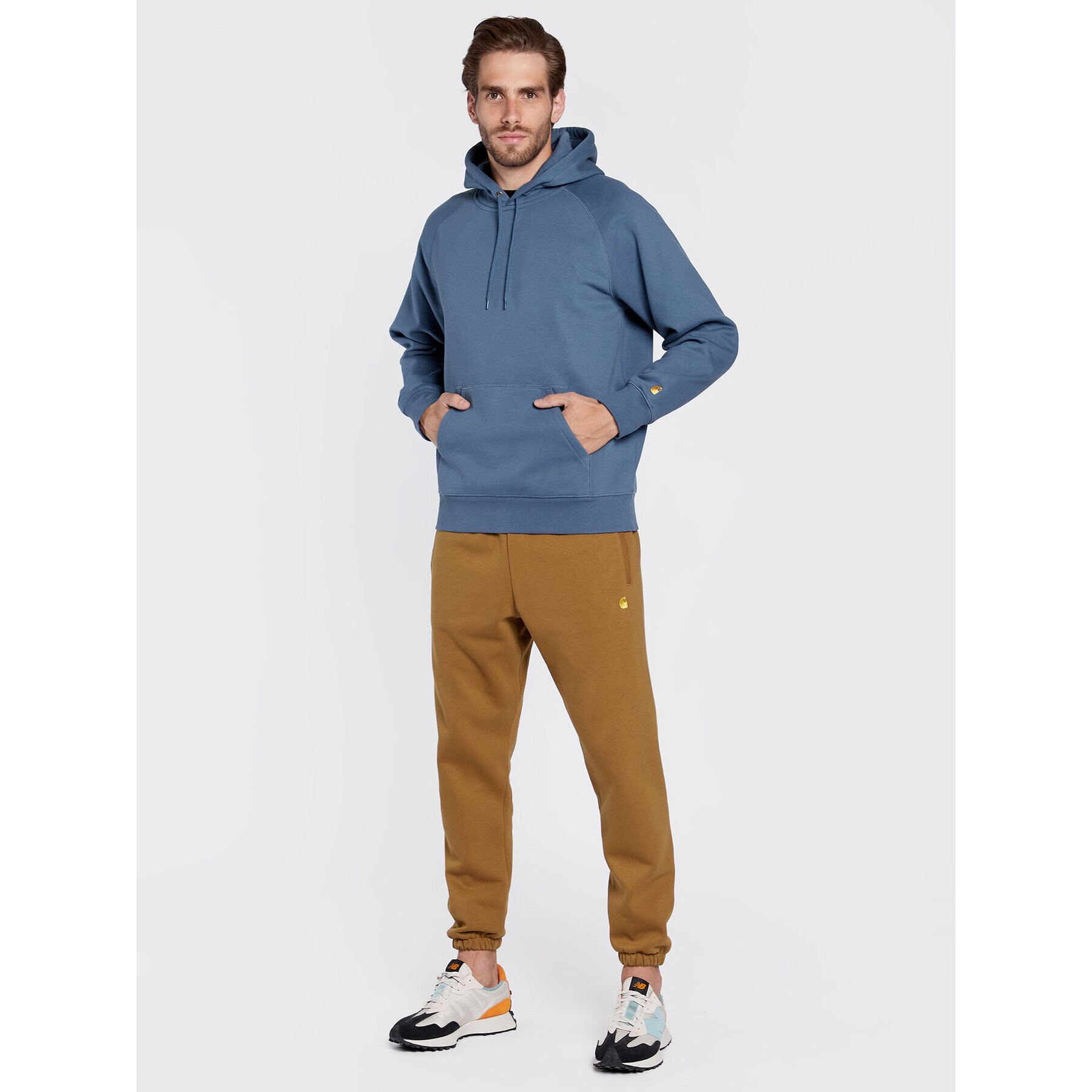 Carhartt WIP Mikina Chase I026384 Modrá Regular Fit - Pepit.cz