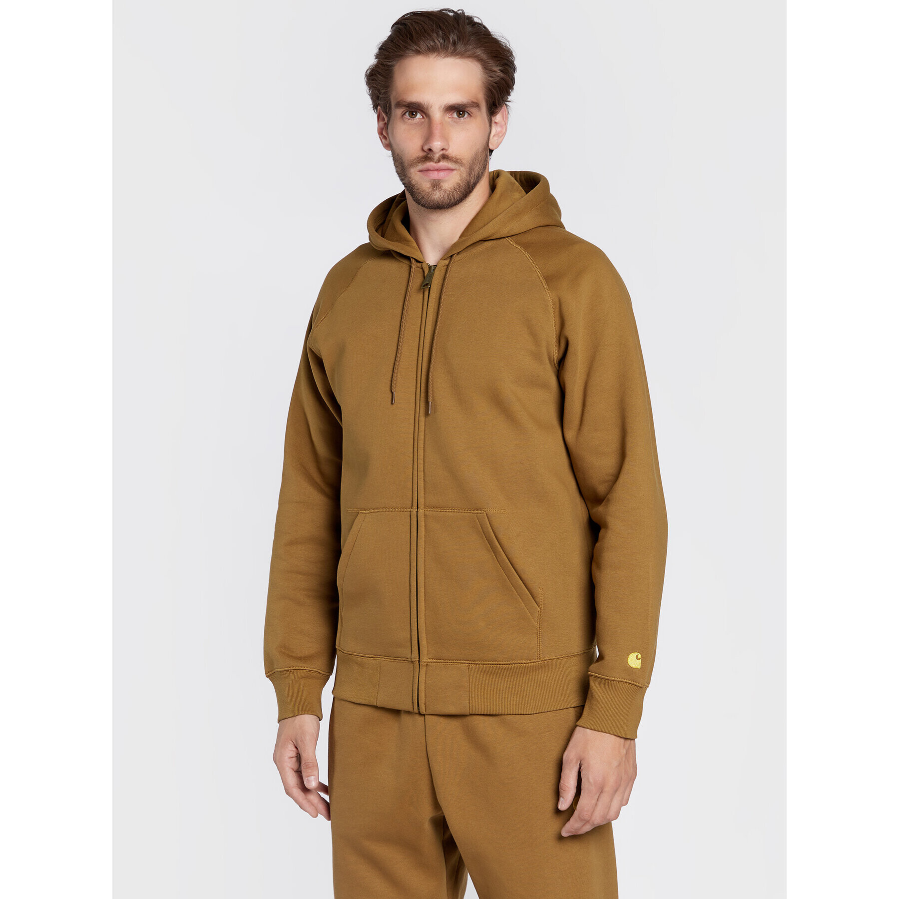 Carhartt WIP Mikina Chase I026385 Hnědá Regular Fit - Pepit.cz