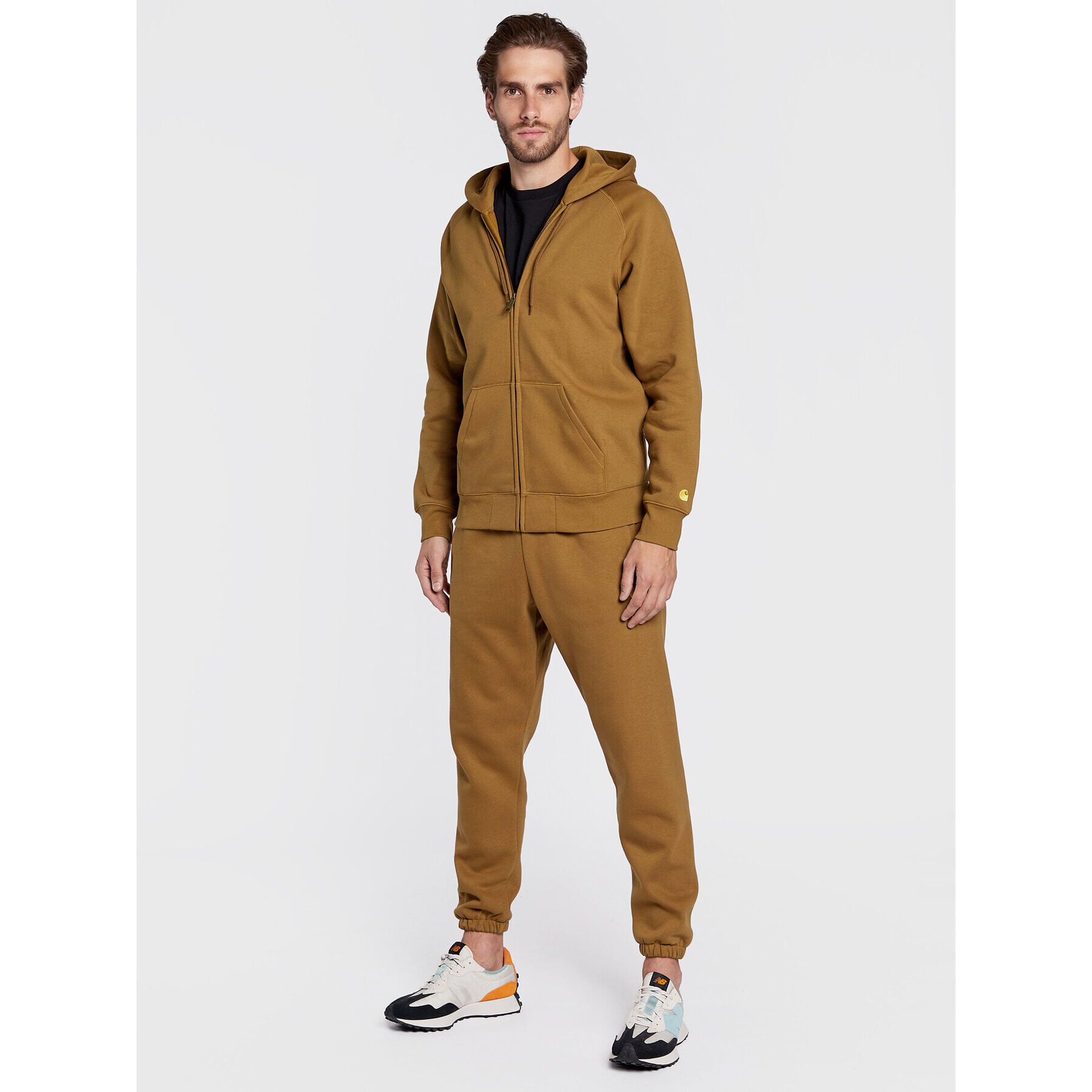 Carhartt WIP Mikina Chase I026385 Hnědá Regular Fit - Pepit.cz