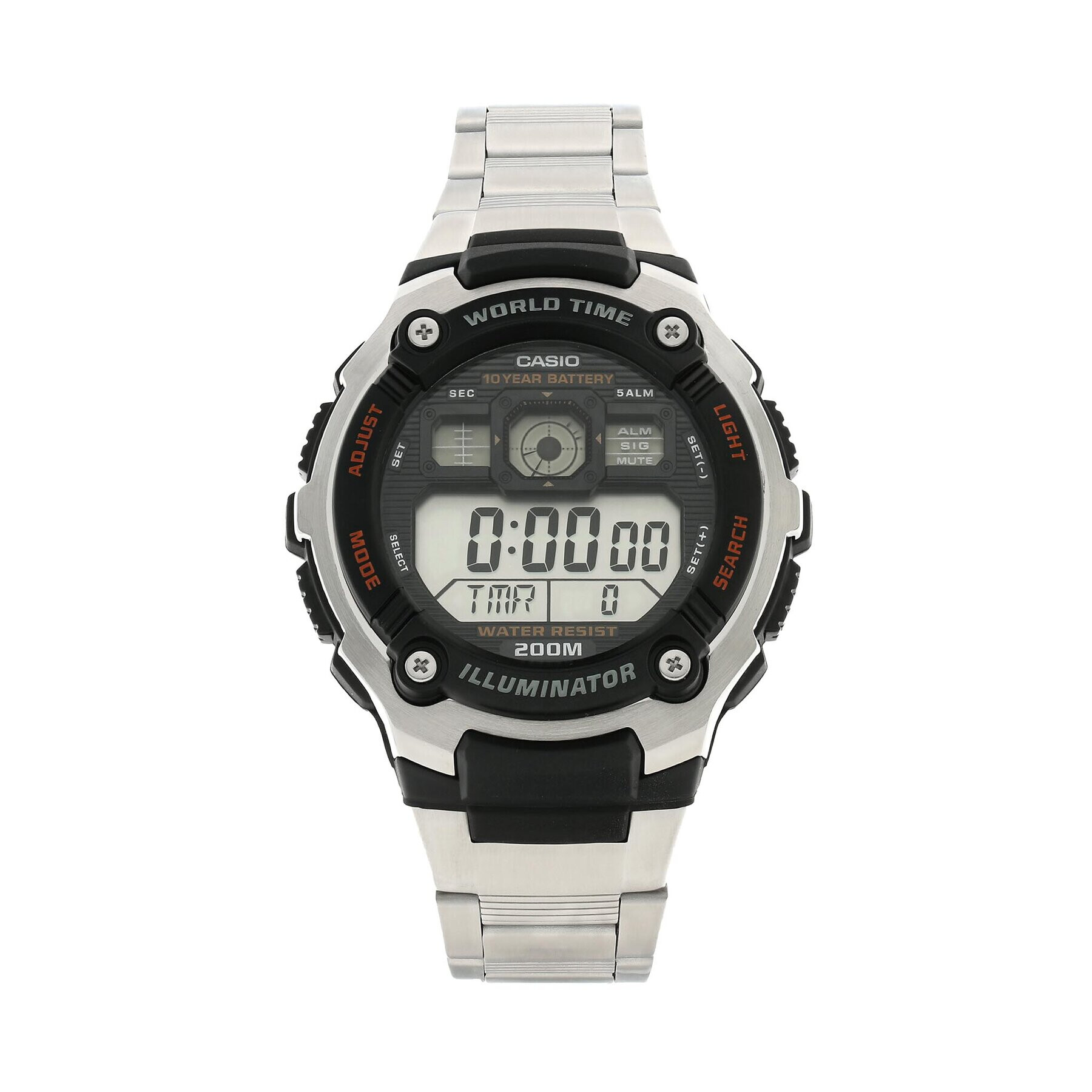 Casio Hodinky AE-2000WD-1AVEF Stříbrná - Pepit.cz