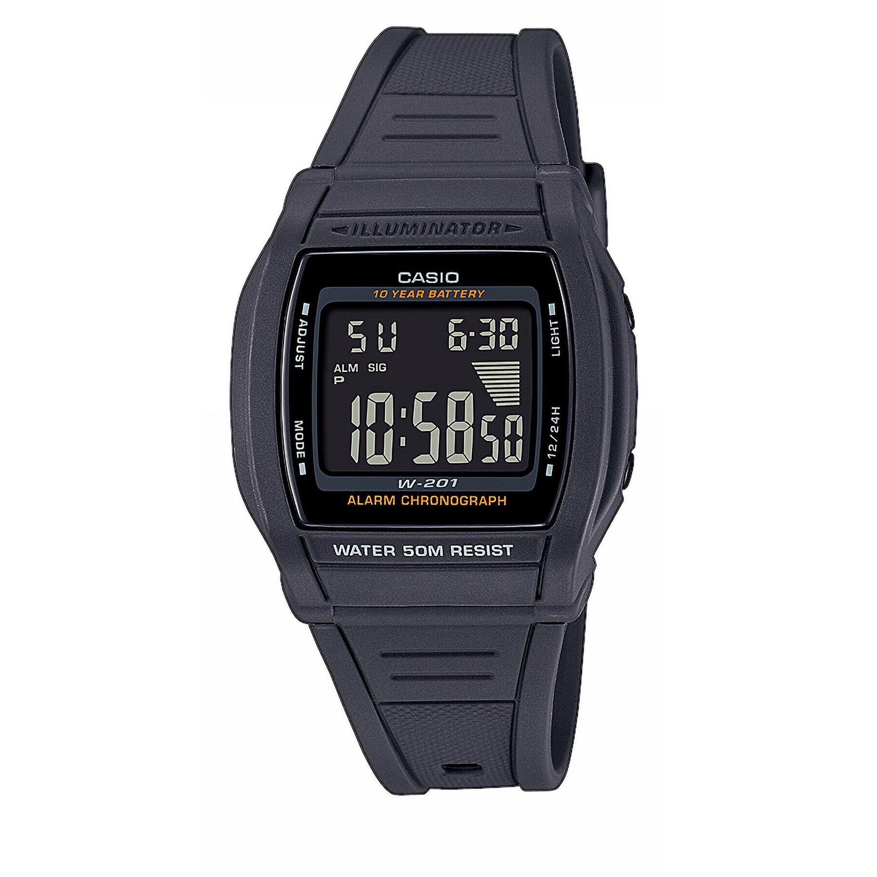 Casio Hodinky Digital W-201-1BVEG Černá - Pepit.cz