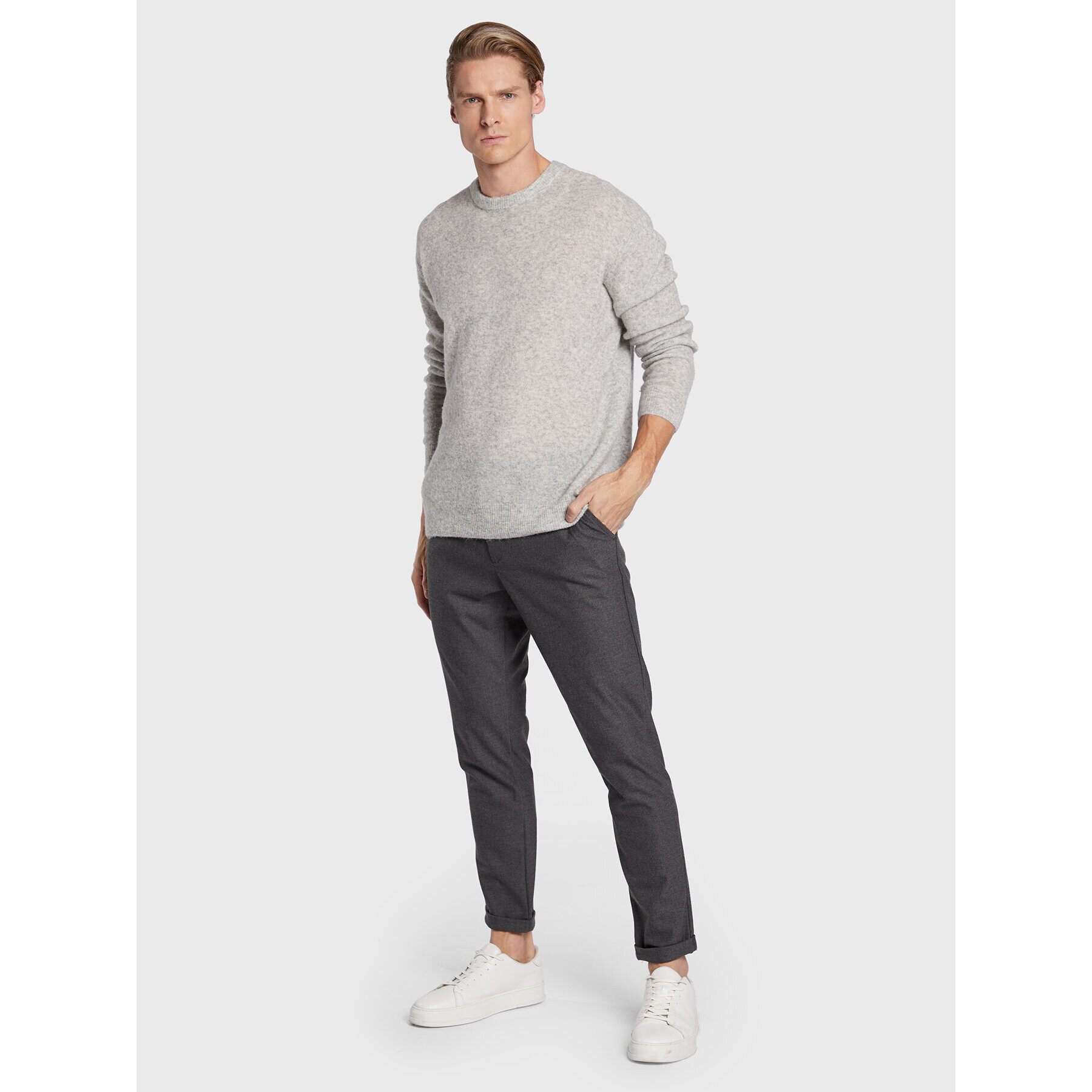 Casual Friday Kalhoty z materiálu Portman 2.0 20504515 Šedá Slim Fit - Pepit.cz