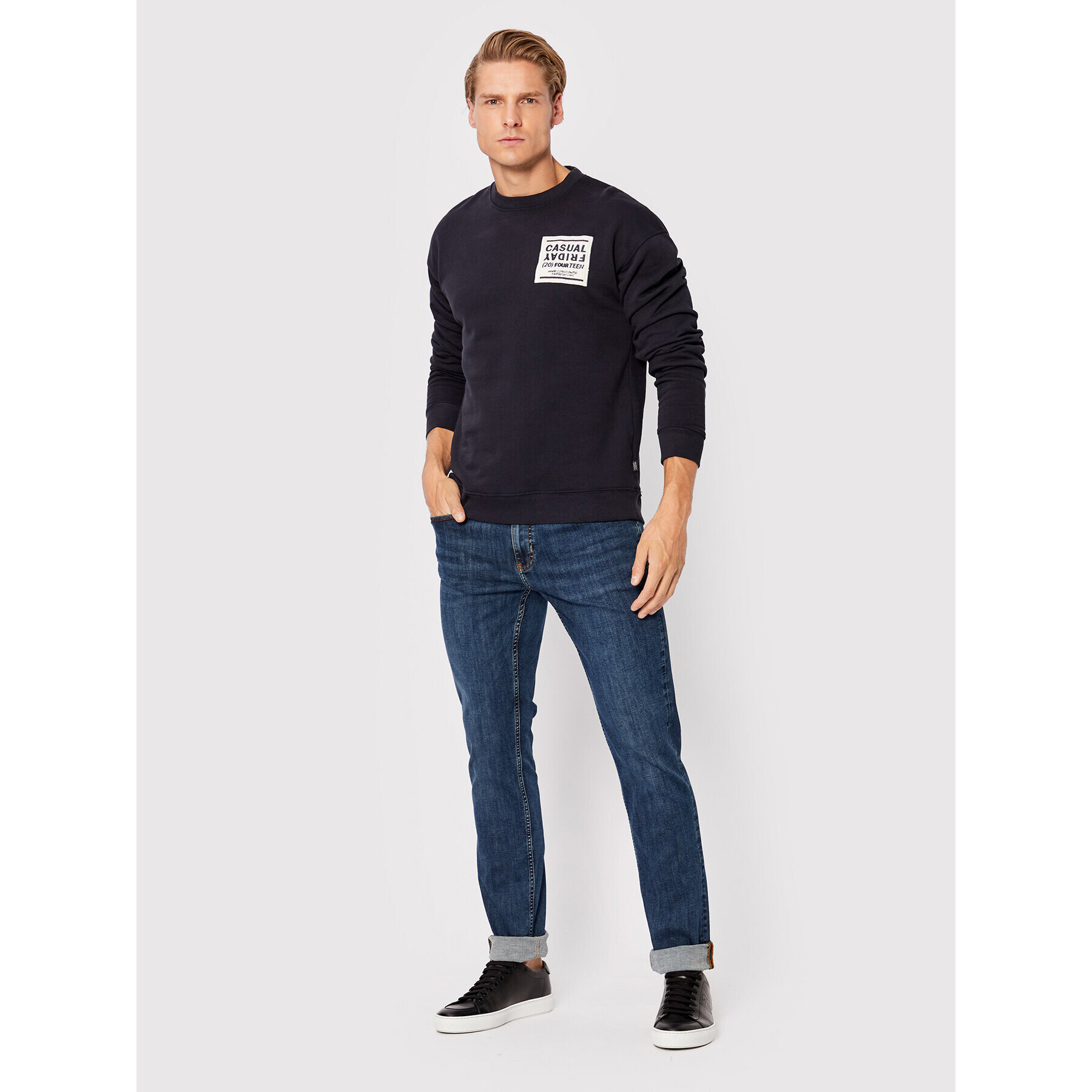 Casual Friday Mikina Sage 20504421 Tmavomodrá Regular Fit - Pepit.cz