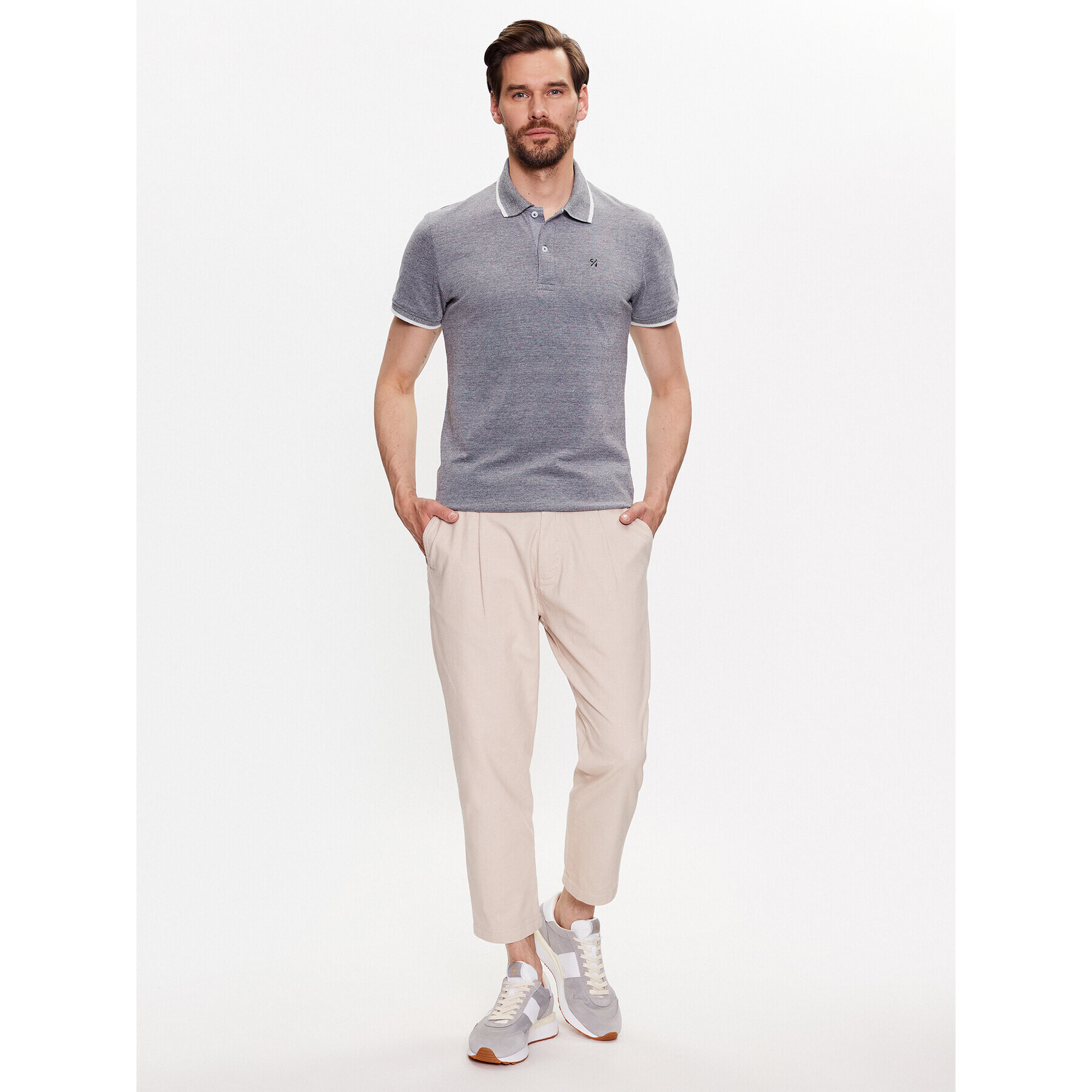 Casual Friday Polokošile 20503969 Šedá Regular Fit - Pepit.cz