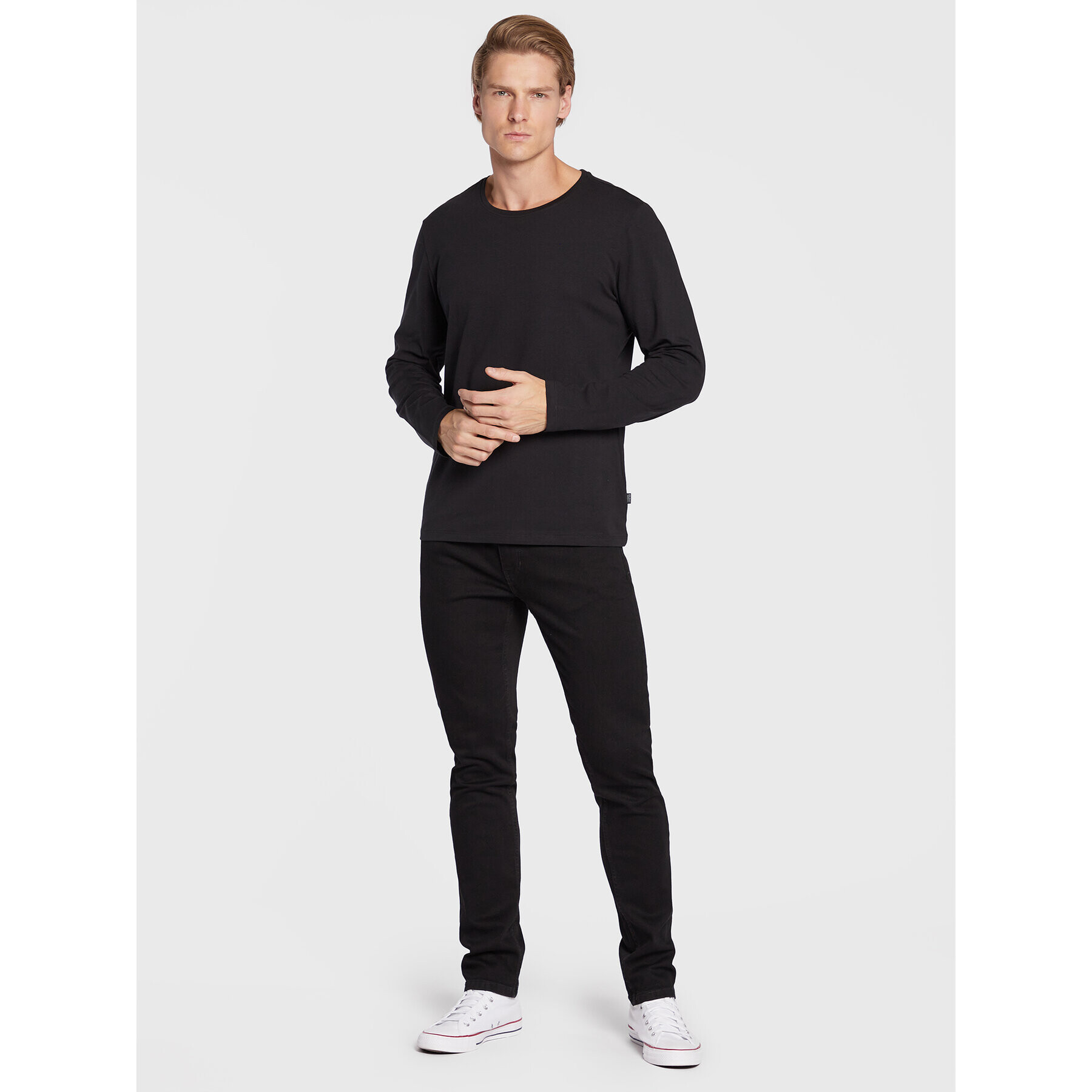 Casual Friday S dlouhým rukávem Theo 20503726 Černá Slim Fit - Pepit.cz