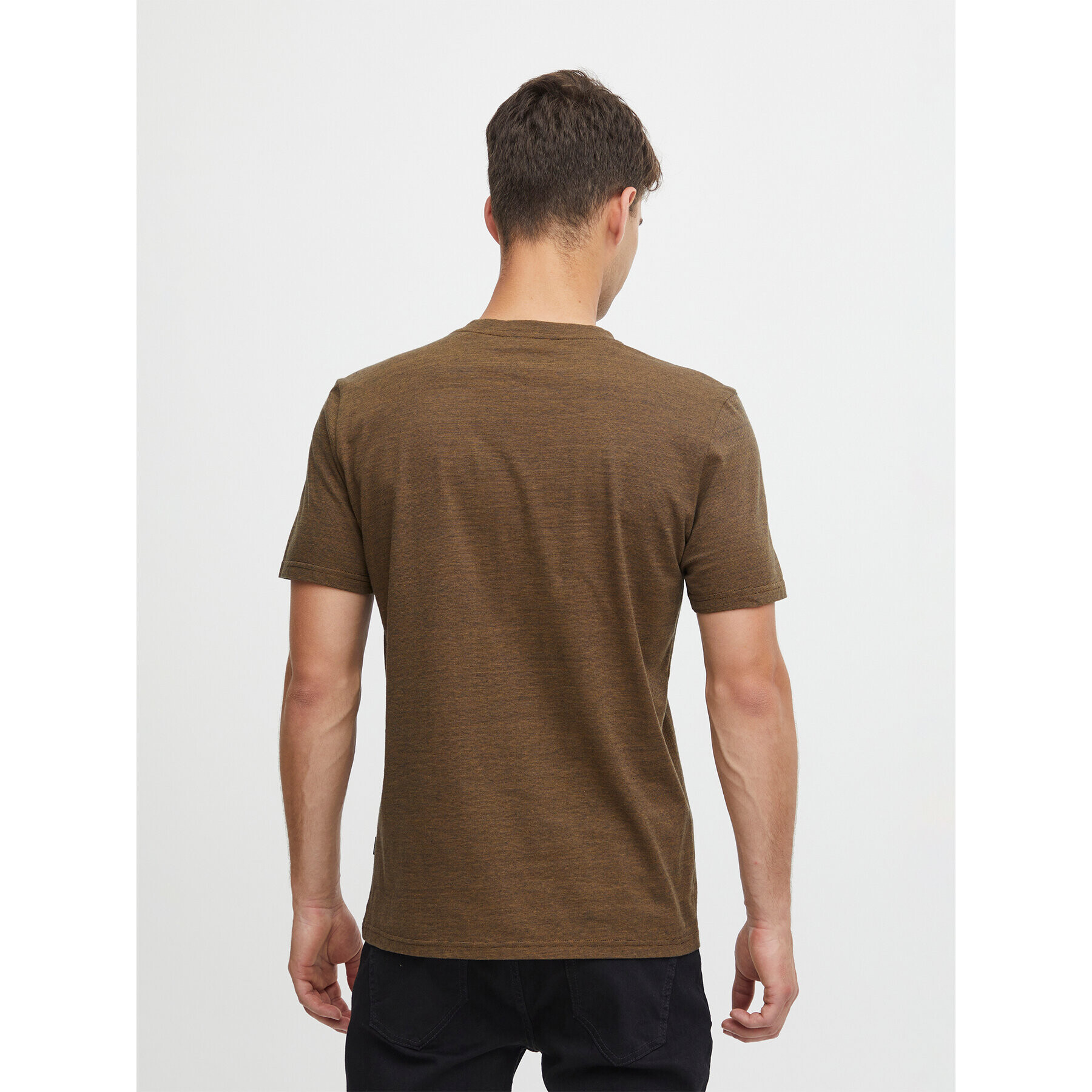 Casual Friday T-Shirt 20504834 Hnědá Regular Fit - Pepit.cz