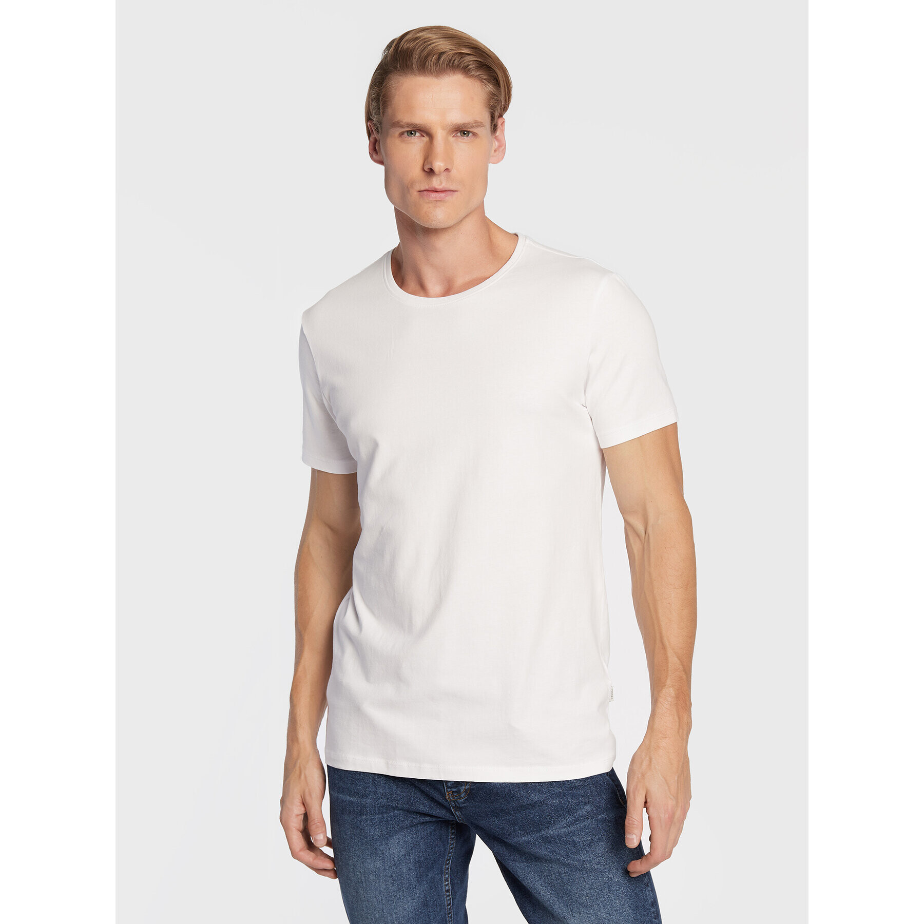 Casual Friday T-Shirt David 20503063 Bílá Slim Fit - Pepit.cz