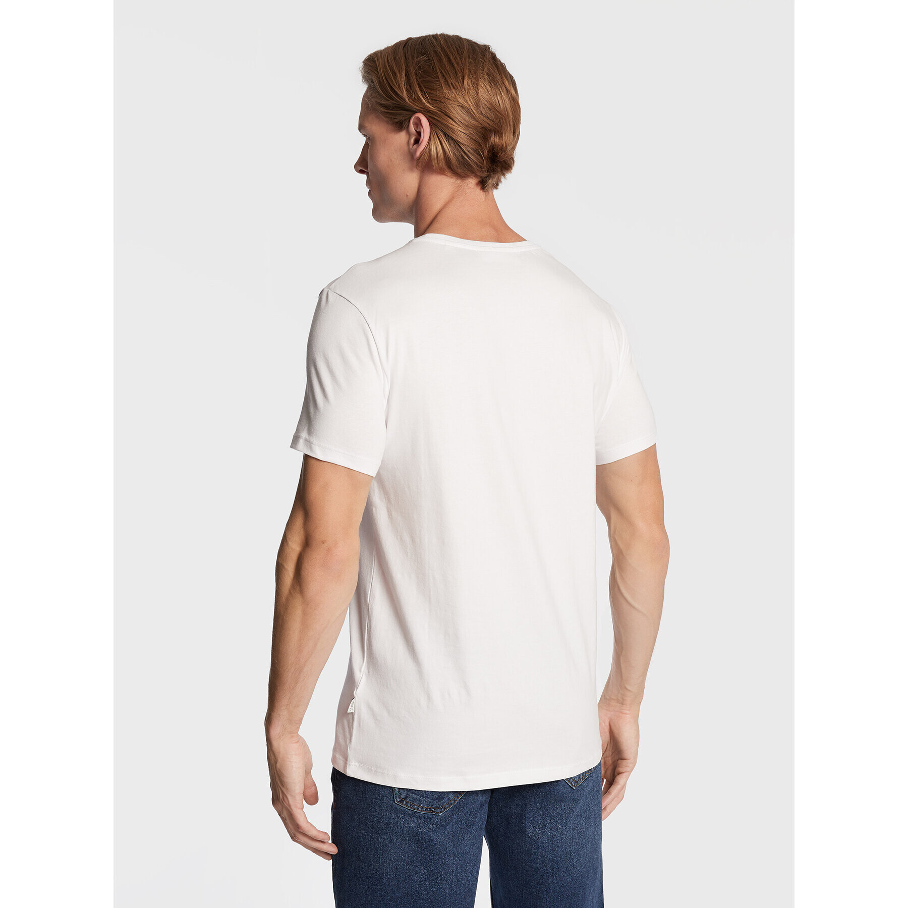 Casual Friday T-Shirt David 20503063 Bílá Slim Fit - Pepit.cz