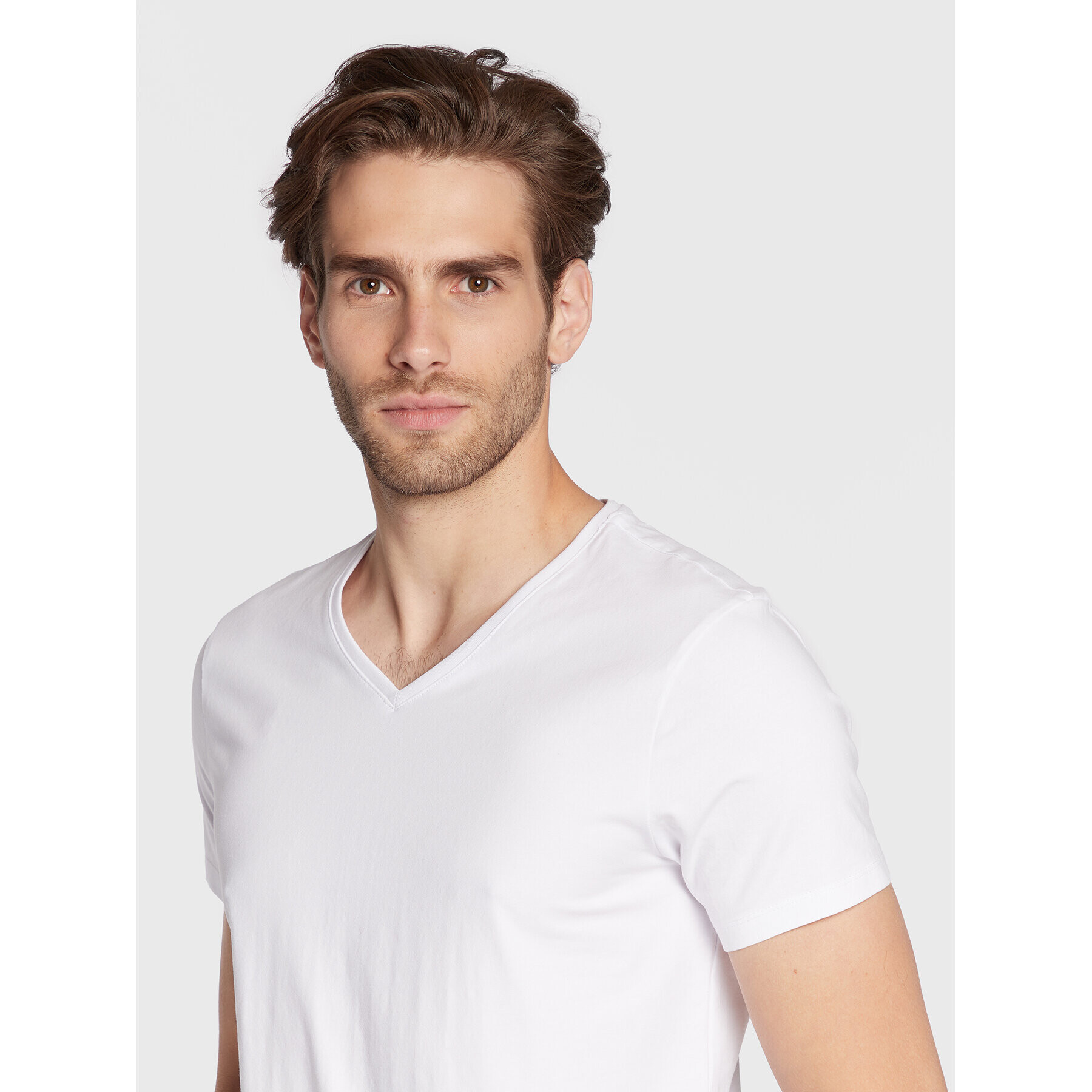 Casual Friday T-Shirt Lincoln 20503062 Bílá Slim Fit - Pepit.cz