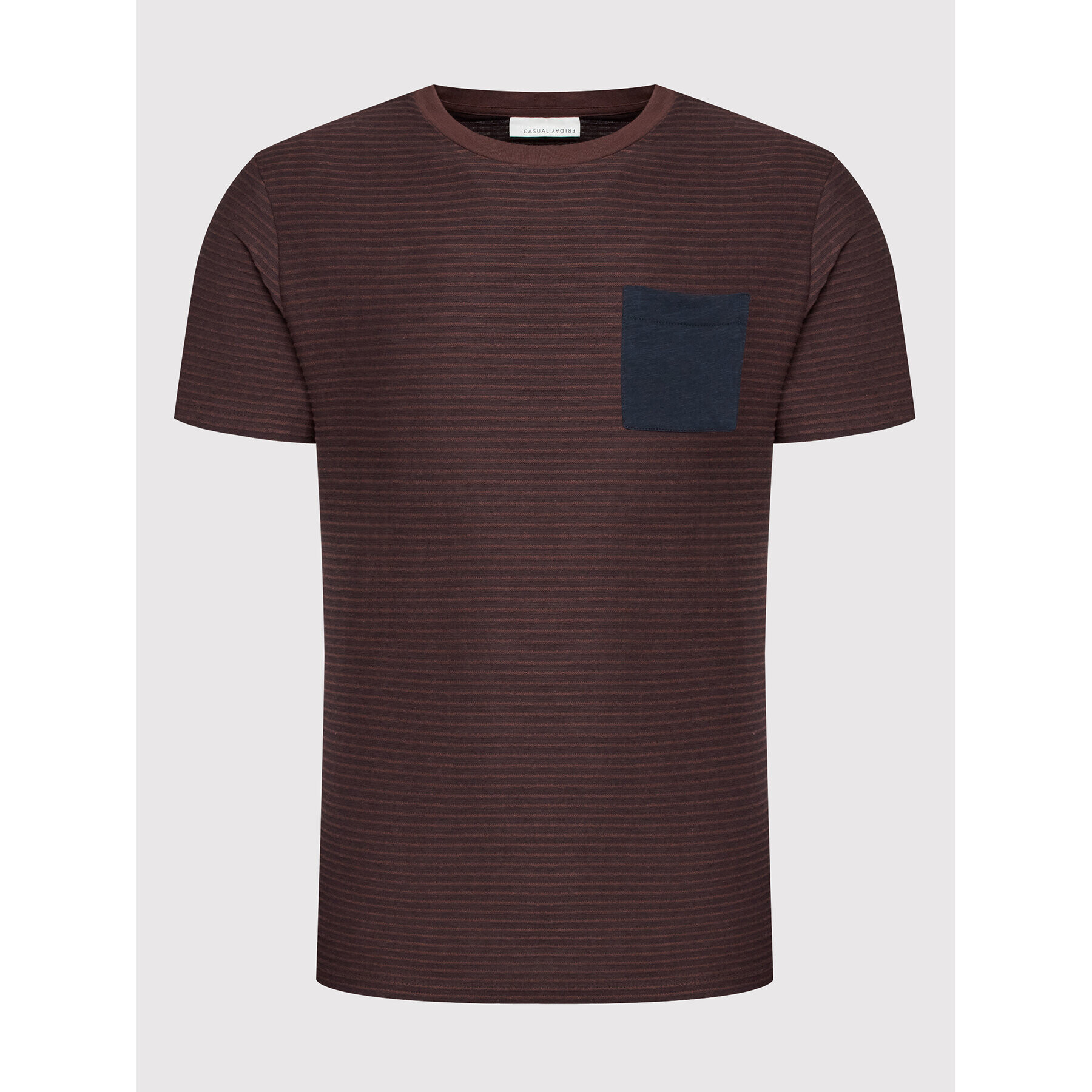 Casual Friday T-Shirt Thor Jaquard 20504425 Bordó Regular Fit - Pepit.cz