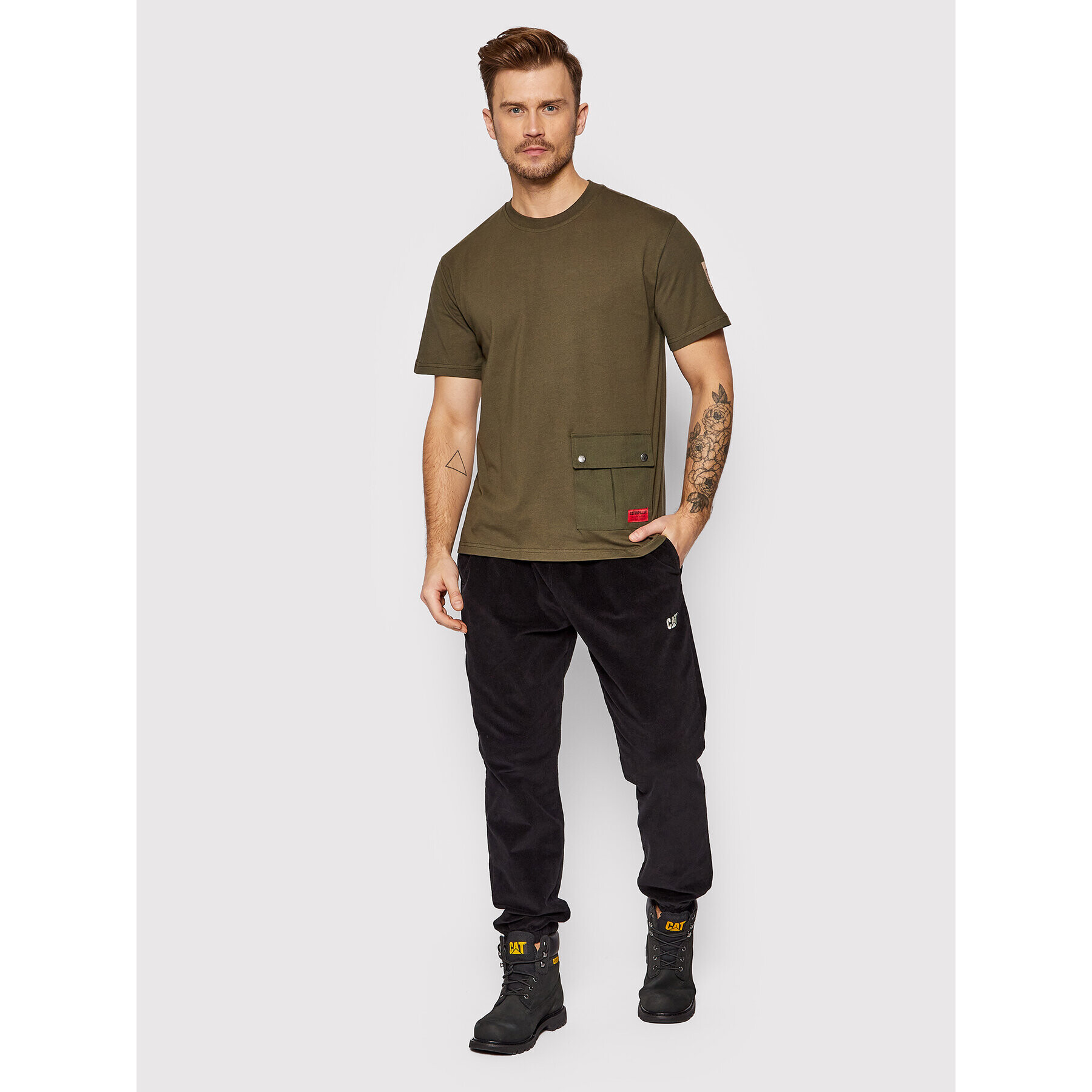 CATerpillar T-Shirt 2511858 Zelená Regular Fit - Pepit.cz