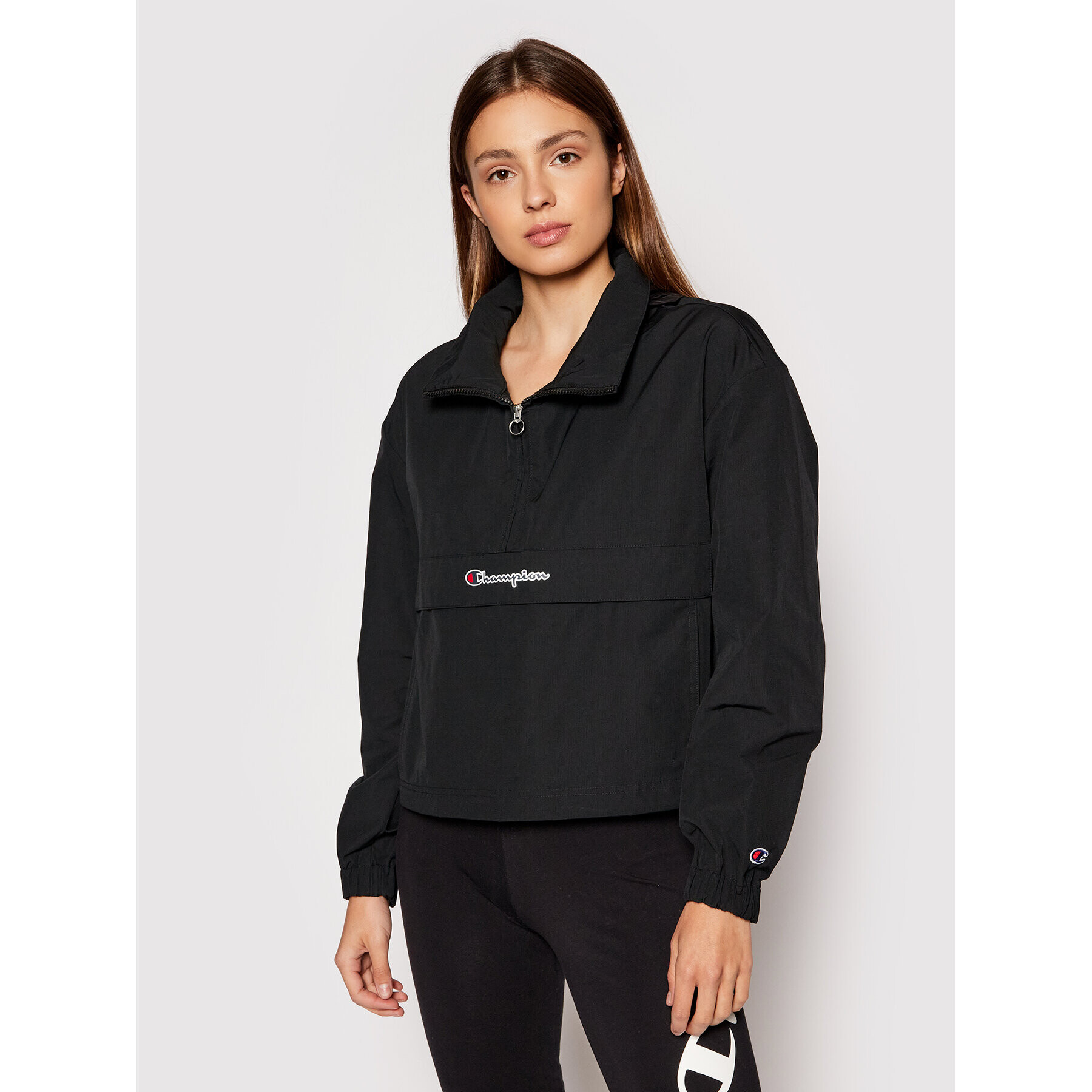 Champion Bunda anorak Script Logo 114170 Černá Regular Fit - Pepit.cz