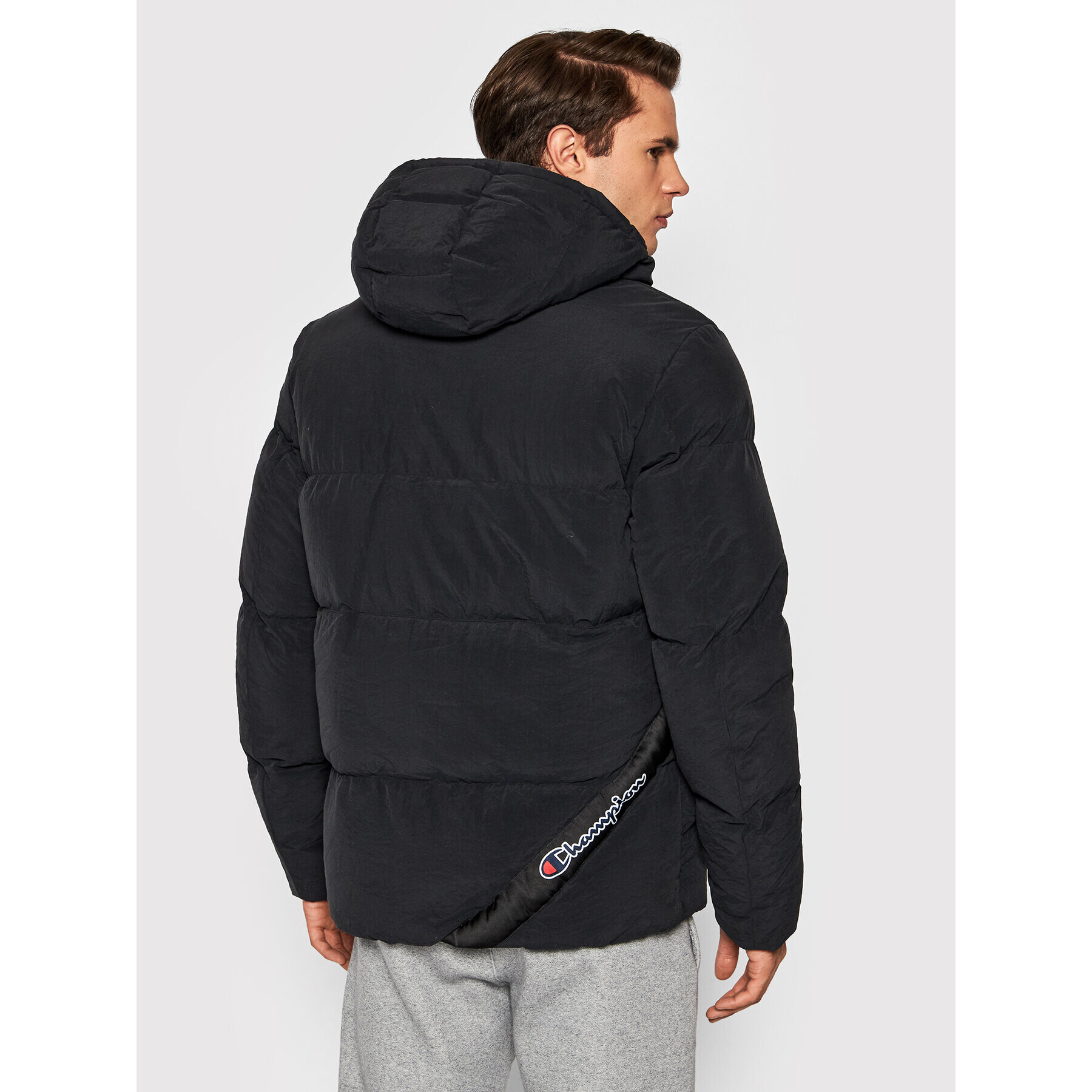 Champion Bunda anorak Script Logo 216733 Černá Regular Fit - Pepit.cz