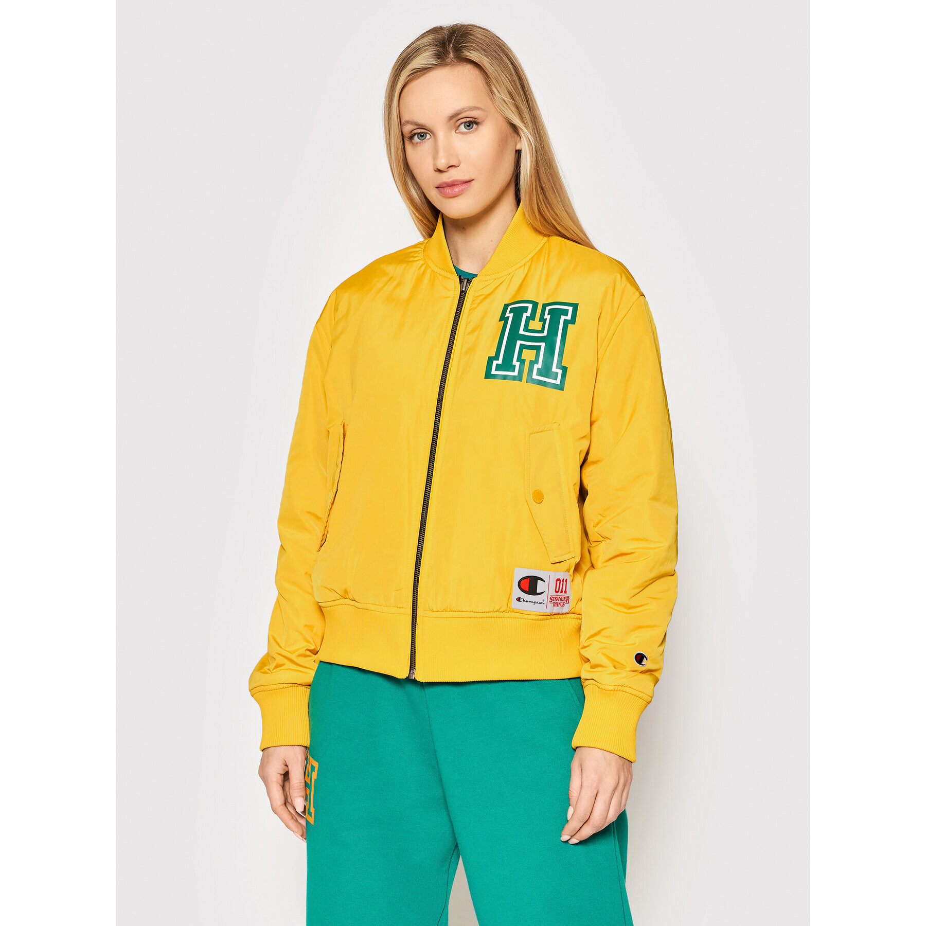 Champion Bunda bomber Unisex STRANGER THINGS Hawkins 217754 Žlutá Regular Fit - Pepit.cz