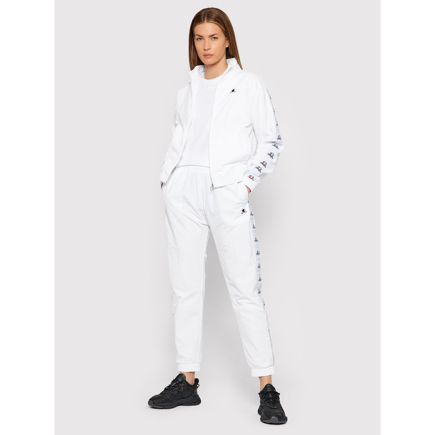 Champion Bunda pro přechodné období Logo Tape 114562 Bílá Custom Fit - Pepit.cz