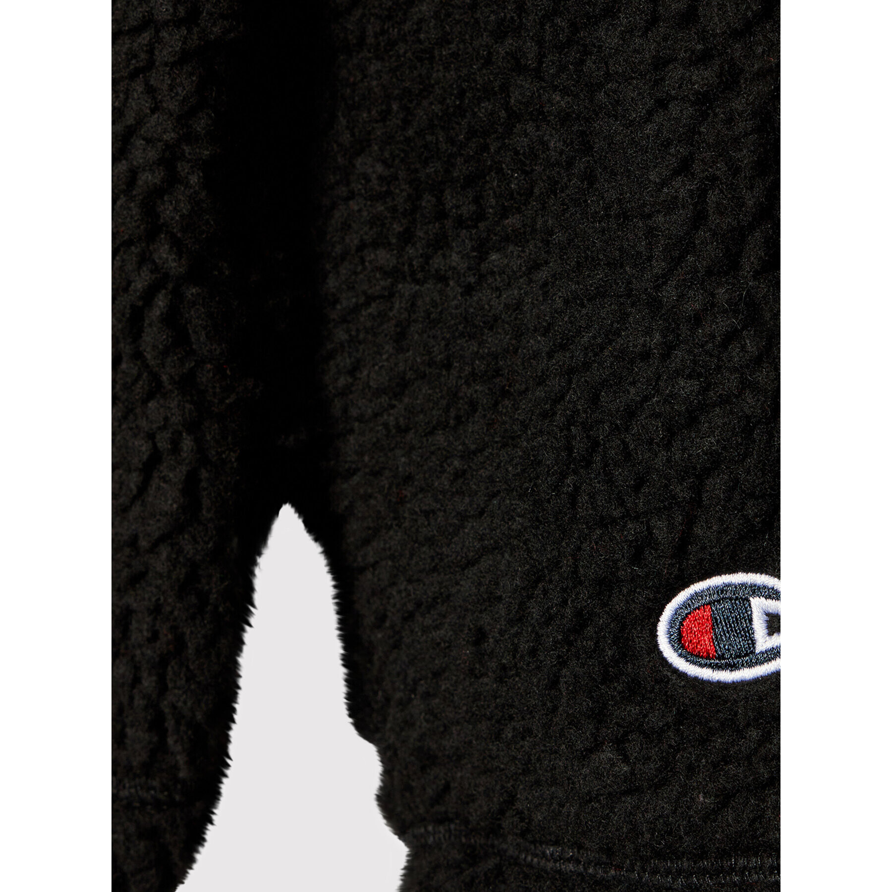 Champion Fleecová mikina Logo Teddy Fleece 305772 Černá Regular Fit - Pepit.cz