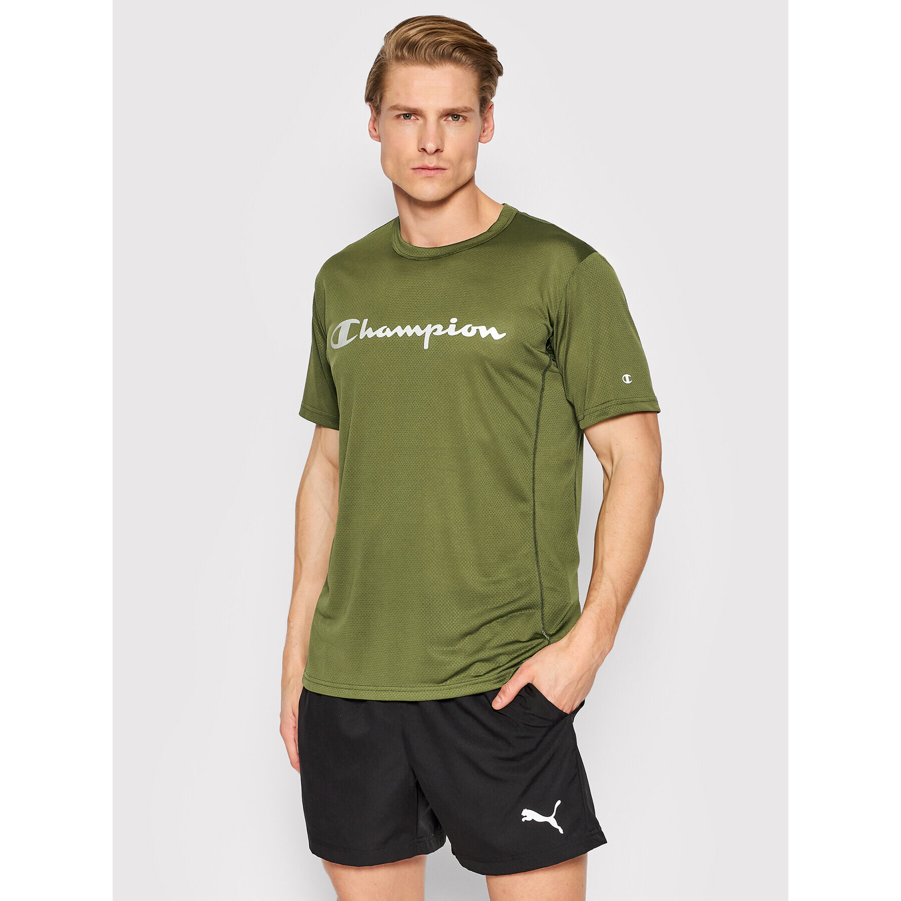 Champion Funkční tričko 217090 Zelená Athletic Fit - Pepit.cz