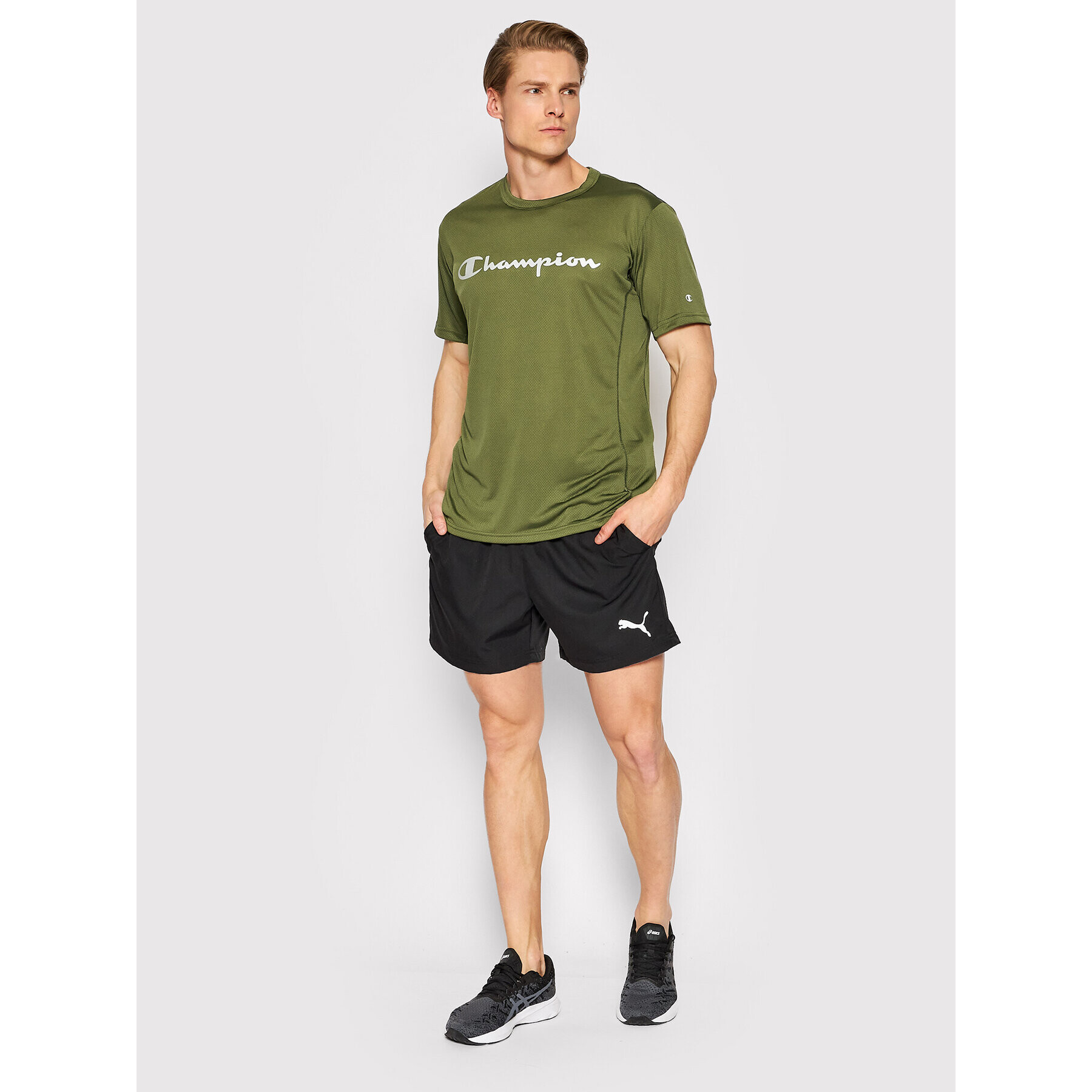 Champion Funkční tričko 217090 Zelená Athletic Fit - Pepit.cz