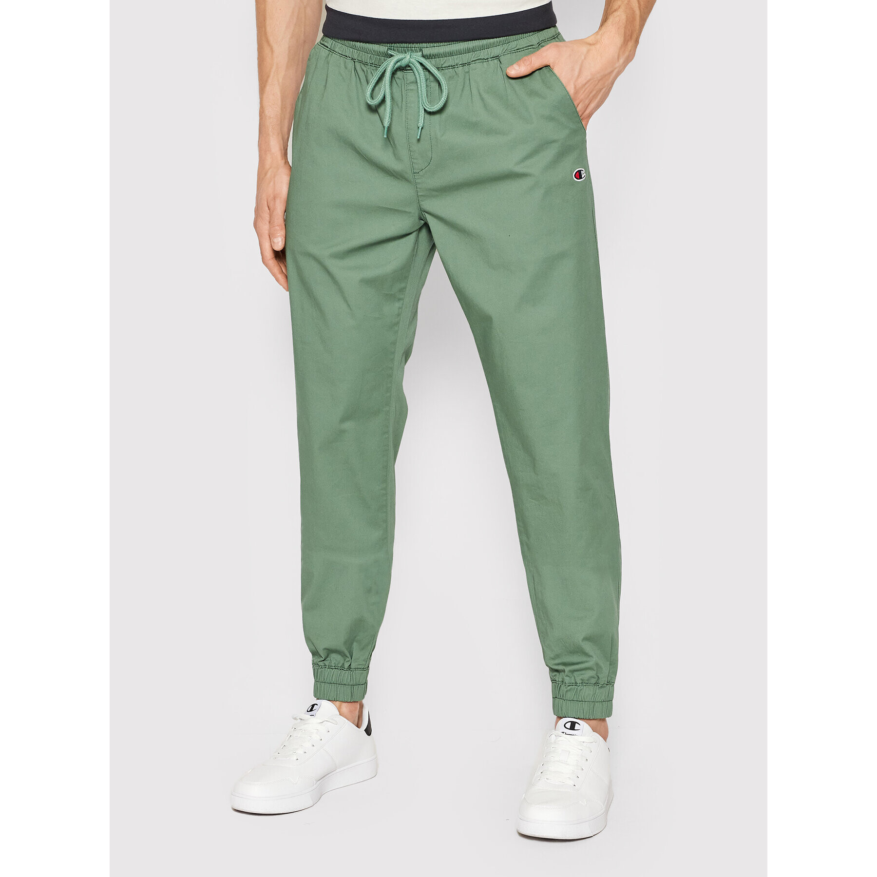 Champion Joggers kalhoty Twill Cuffed 214366 Zelená Slim Fit - Pepit.cz