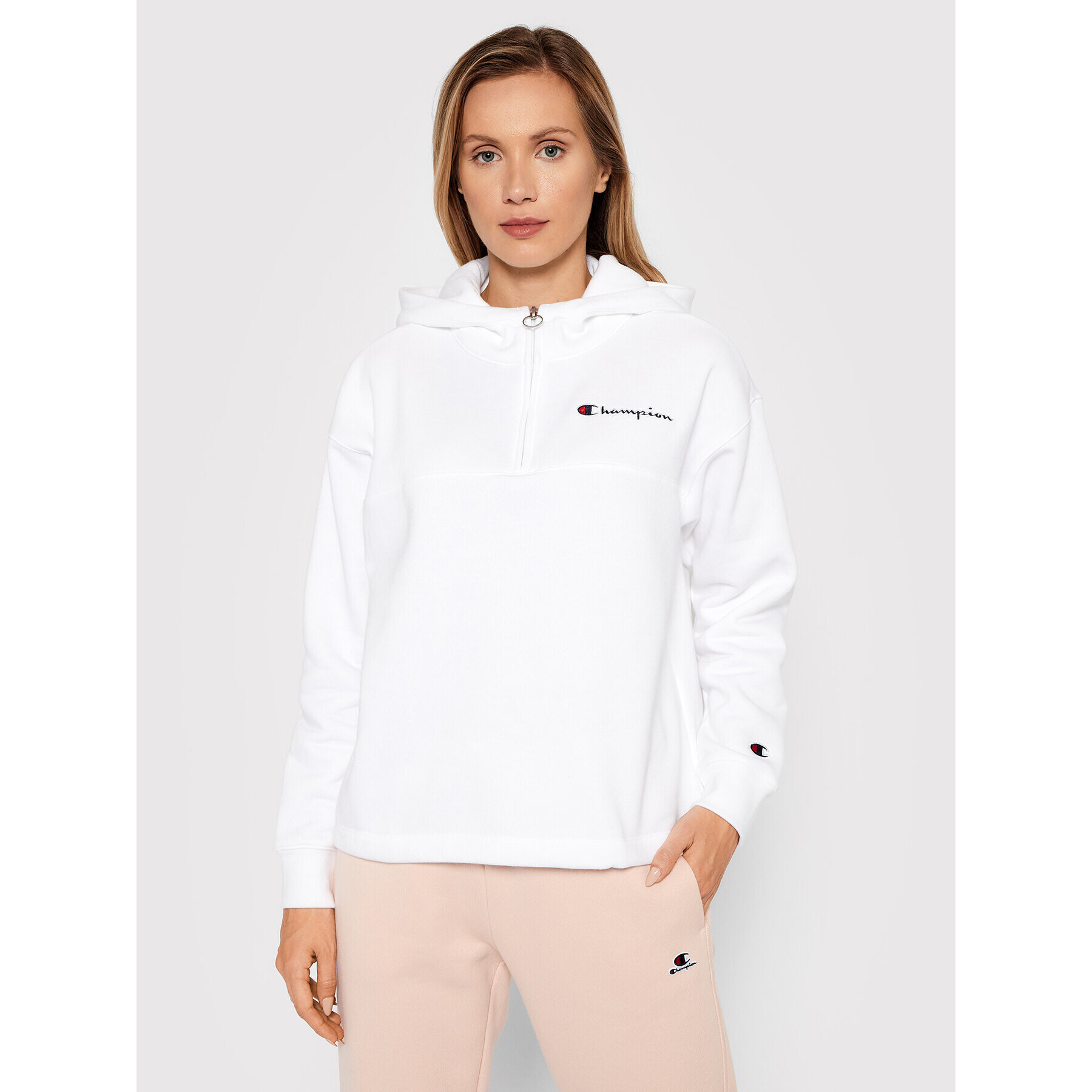 Champion Mikina 114463 Bílá Regular Fit - Pepit.cz