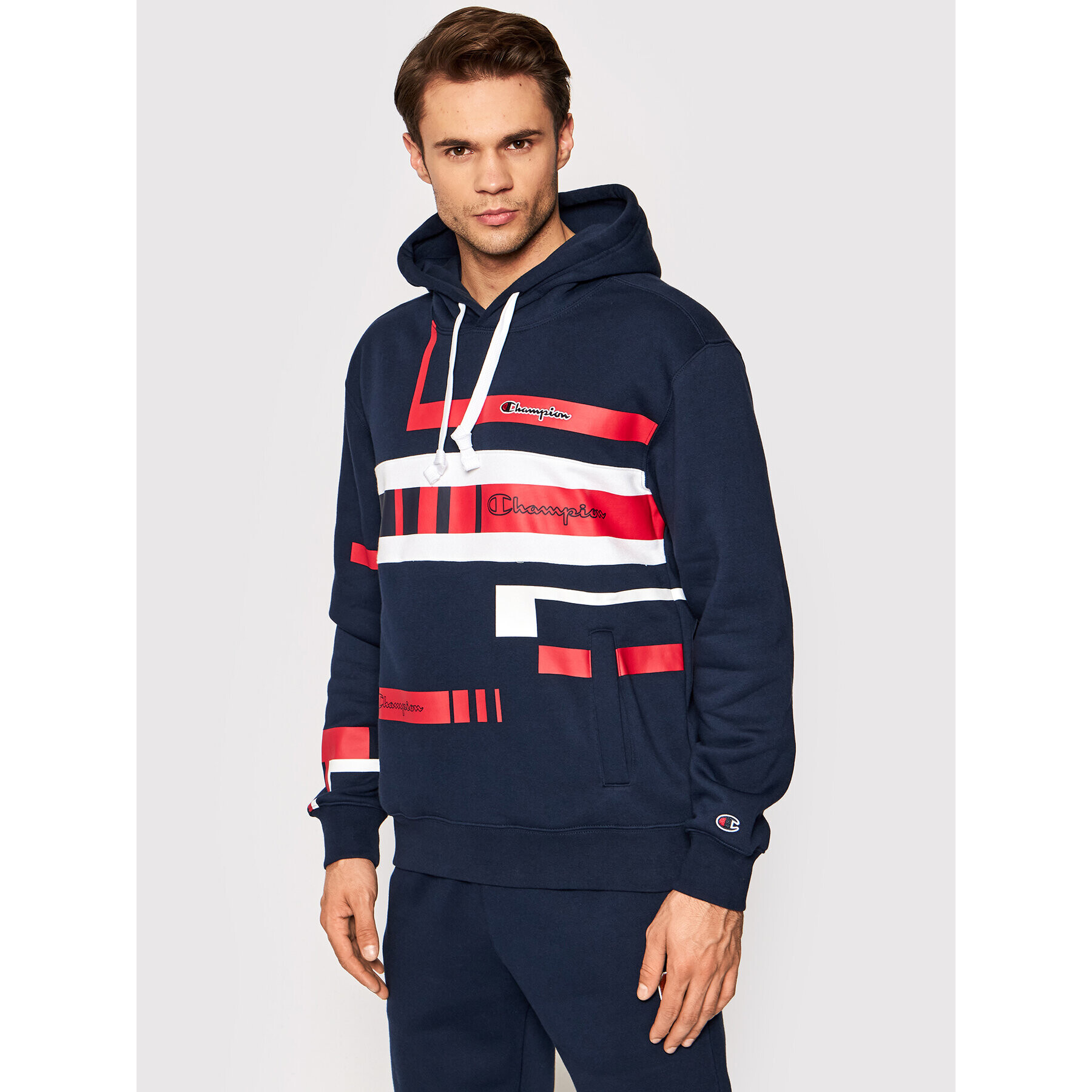 Champion Mikina 216485 Tmavomodrá Custom Fit - Pepit.cz