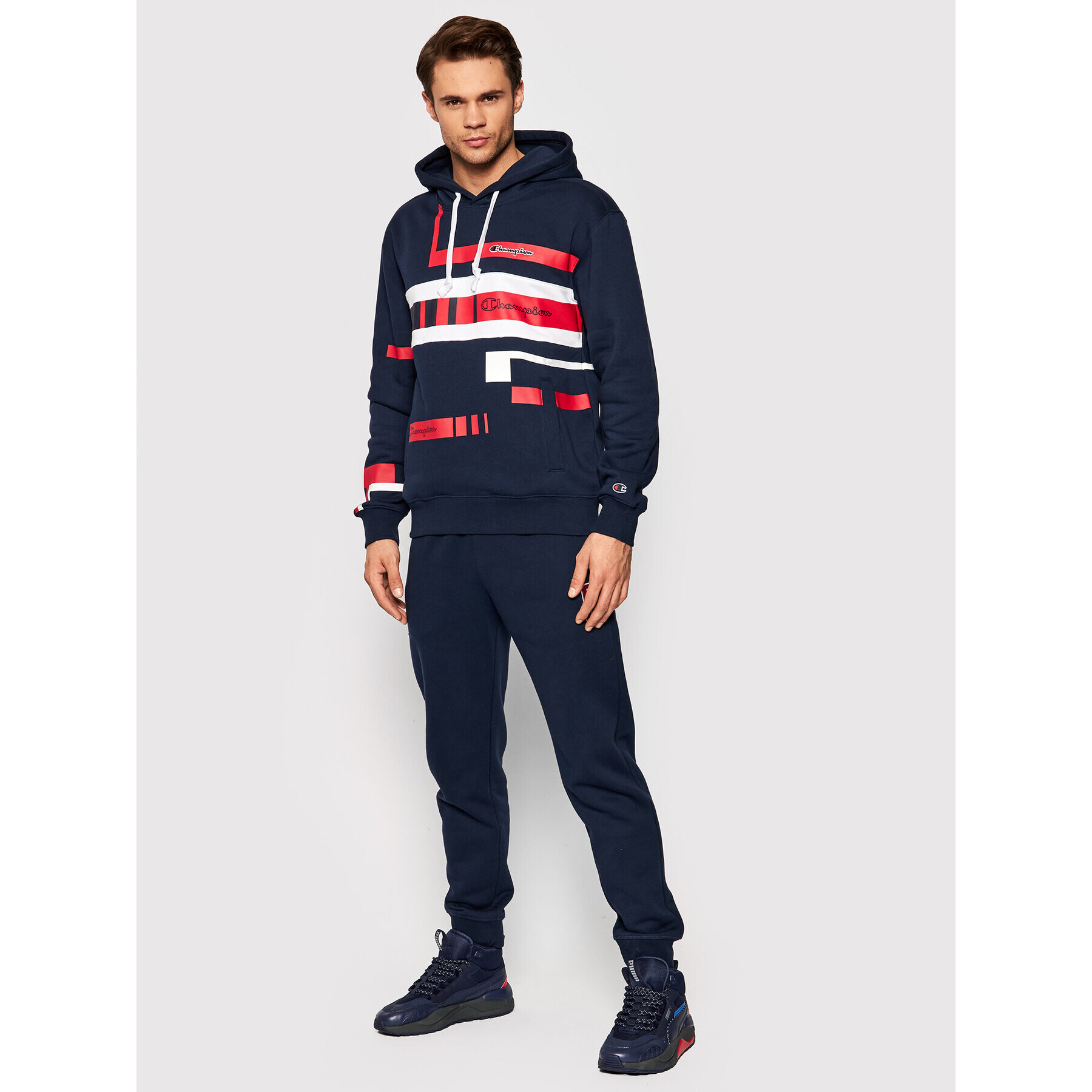 Champion Mikina 216485 Tmavomodrá Custom Fit - Pepit.cz