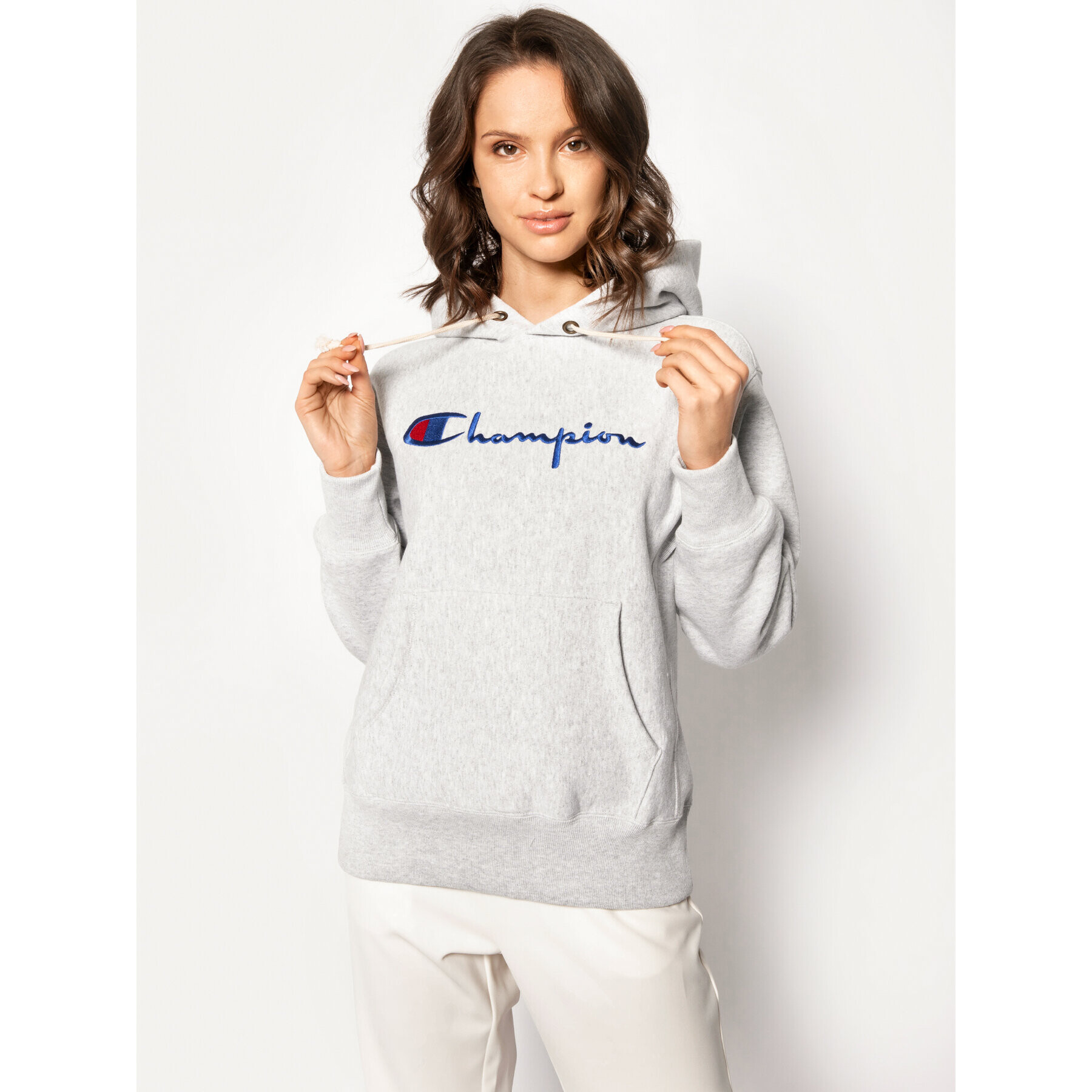 Champion Mikina Big Script 113149 Šedá Regular Fit - Pepit.cz