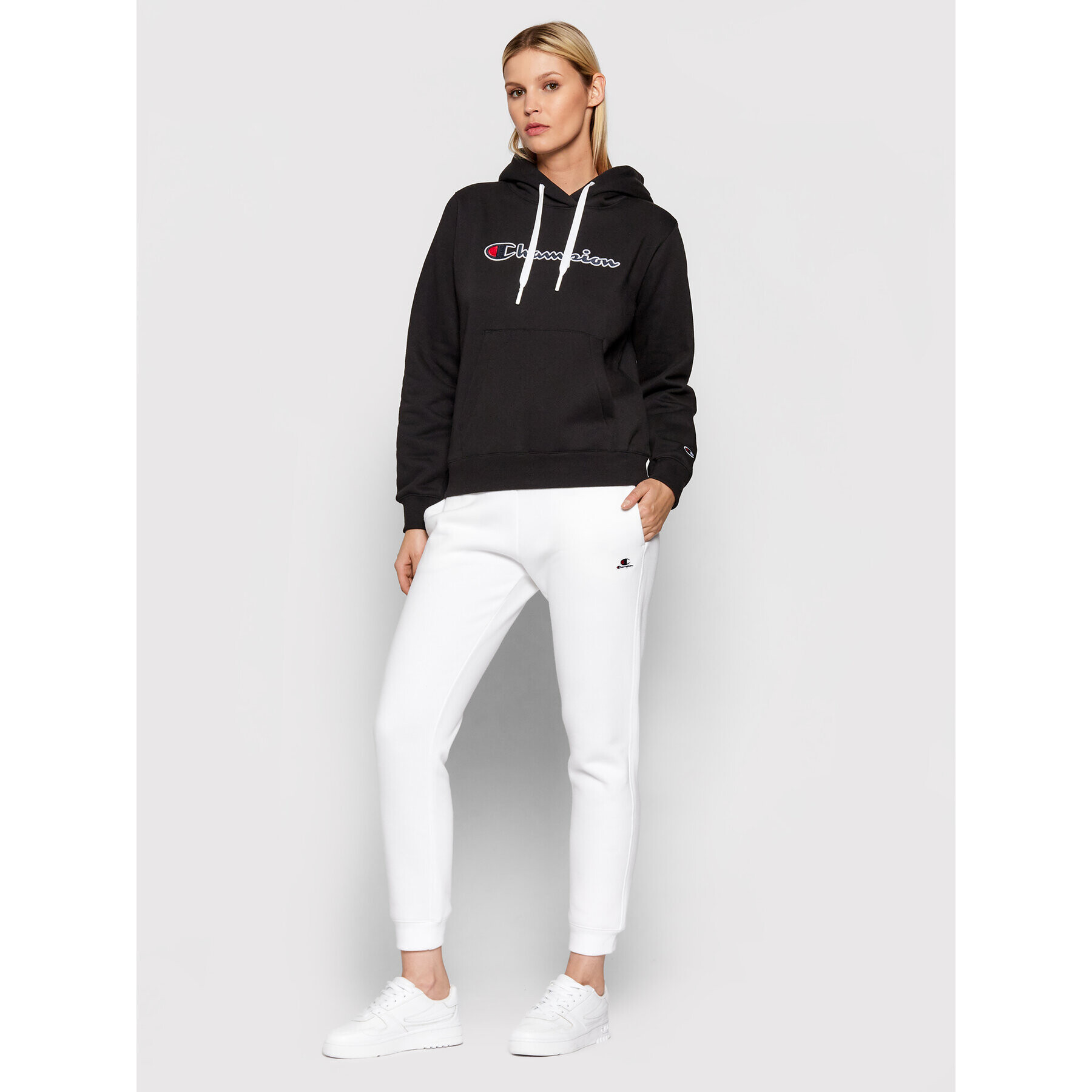 Champion Mikina Blend Script Logo 114461 Černá Regular Fit - Pepit.cz