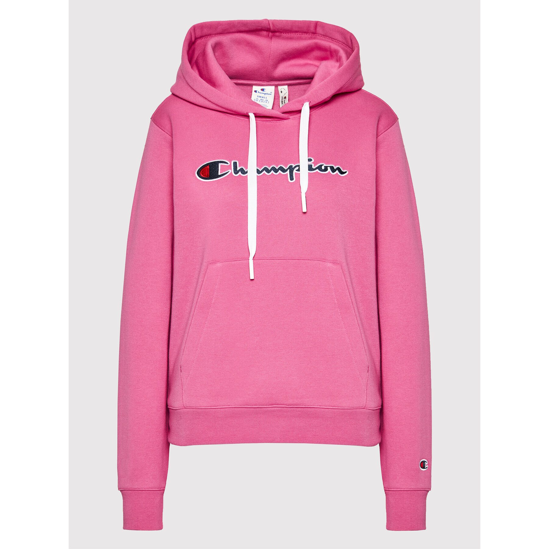 Champion Mikina Blend Script Logo 114461 Růžová Regular Fit - Pepit.cz