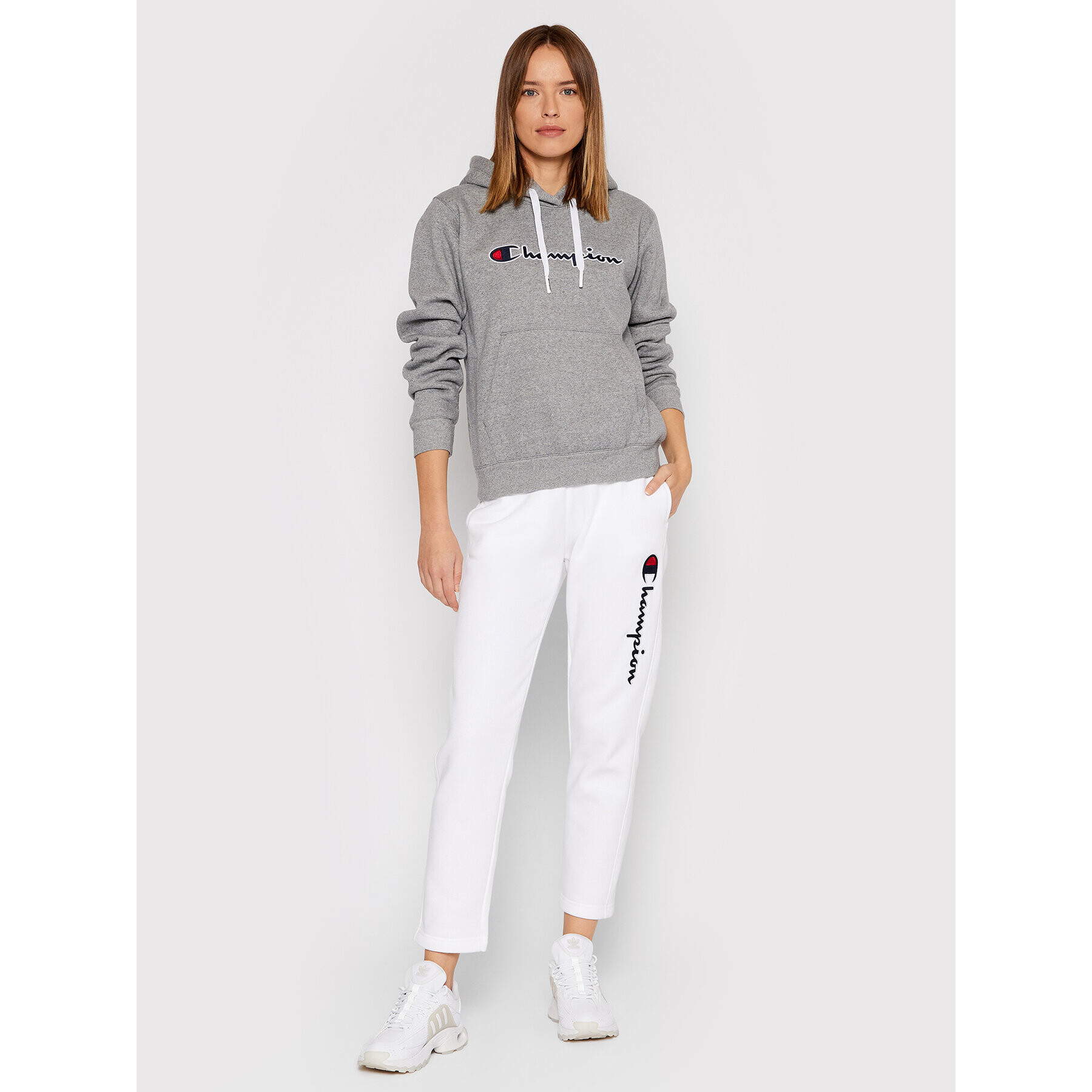 Champion Mikina Blend Script Logo 114461 Šedá Regular Fit - Pepit.cz