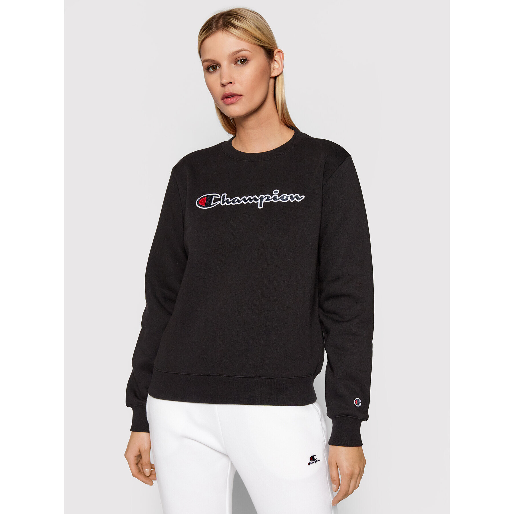 Champion Mikina Blend Script Logo 114462 Černá Regular Fit - Pepit.cz