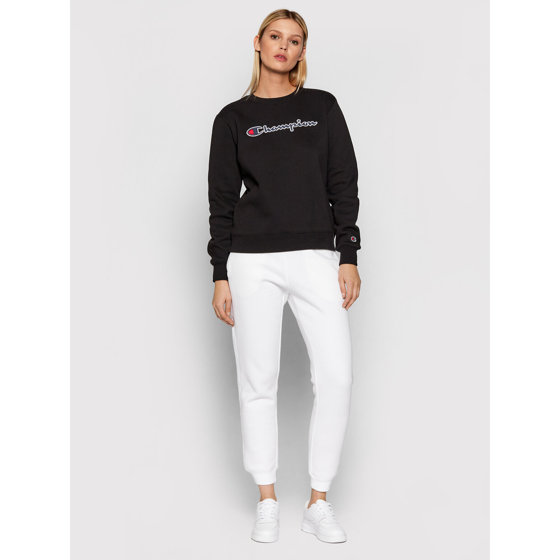 Champion Mikina Blend Script Logo 114462 Černá Regular Fit - Pepit.cz