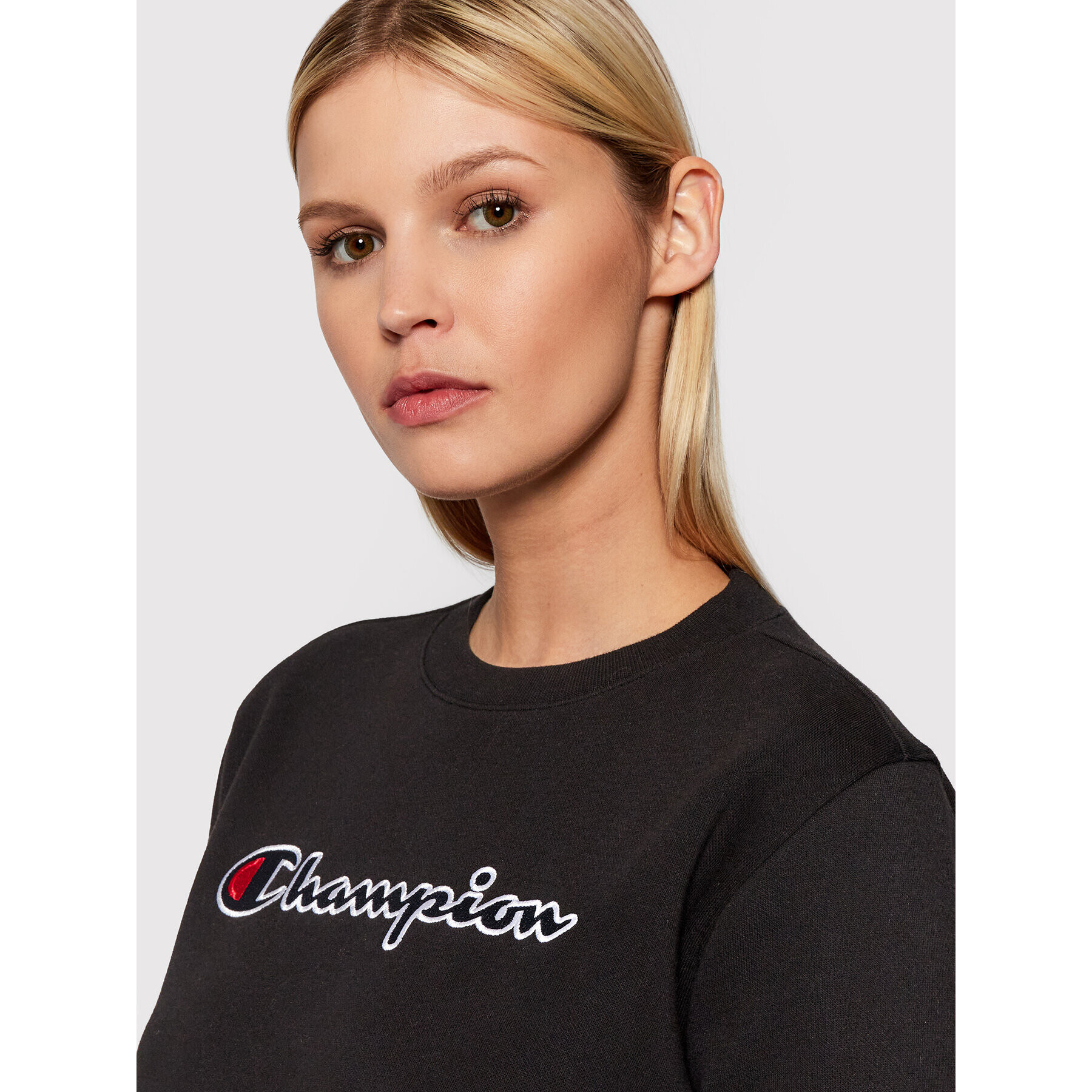 Champion Mikina Blend Script Logo 114462 Černá Regular Fit - Pepit.cz