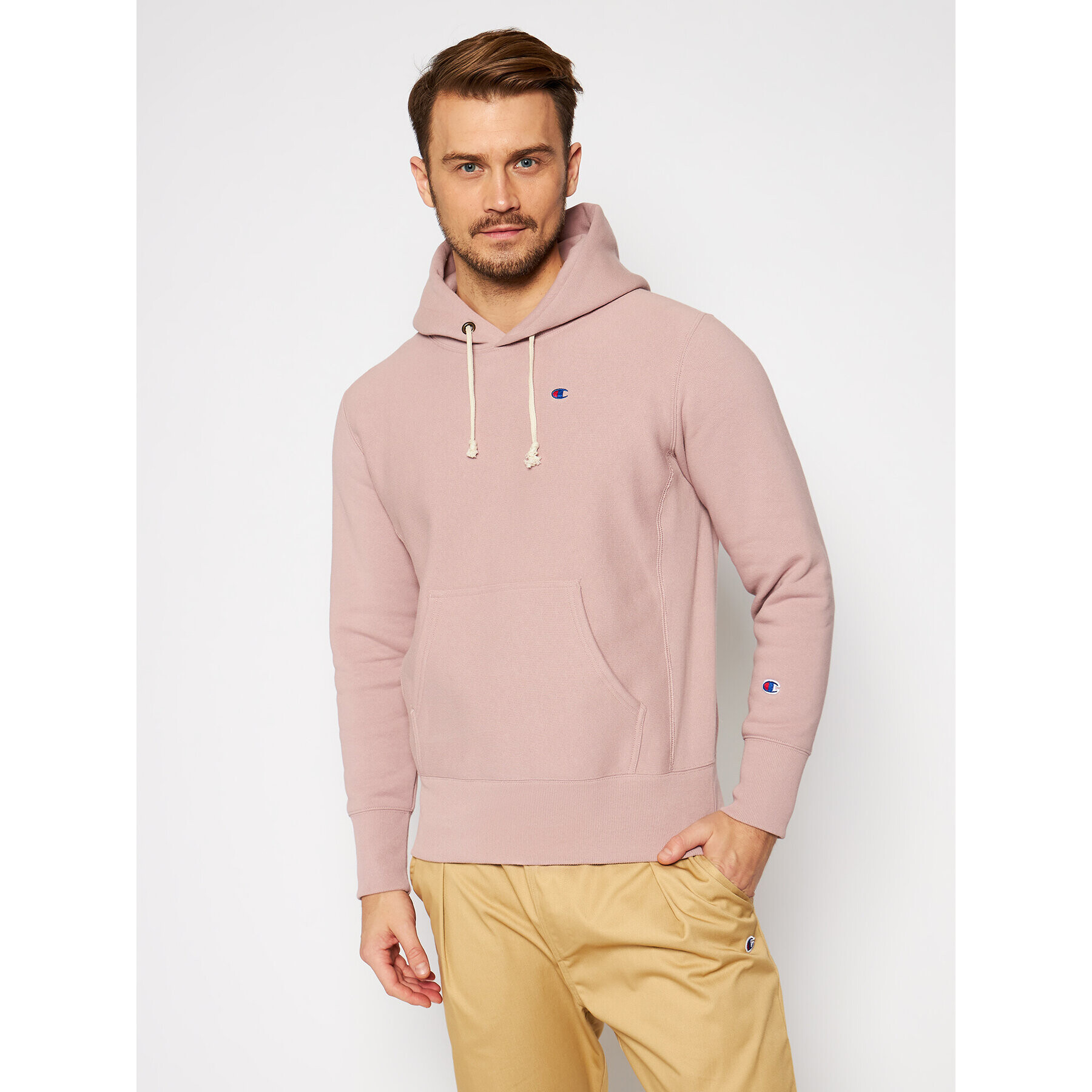 Champion Mikina C Logo 215214 Růžová Regular Fit - Pepit.cz