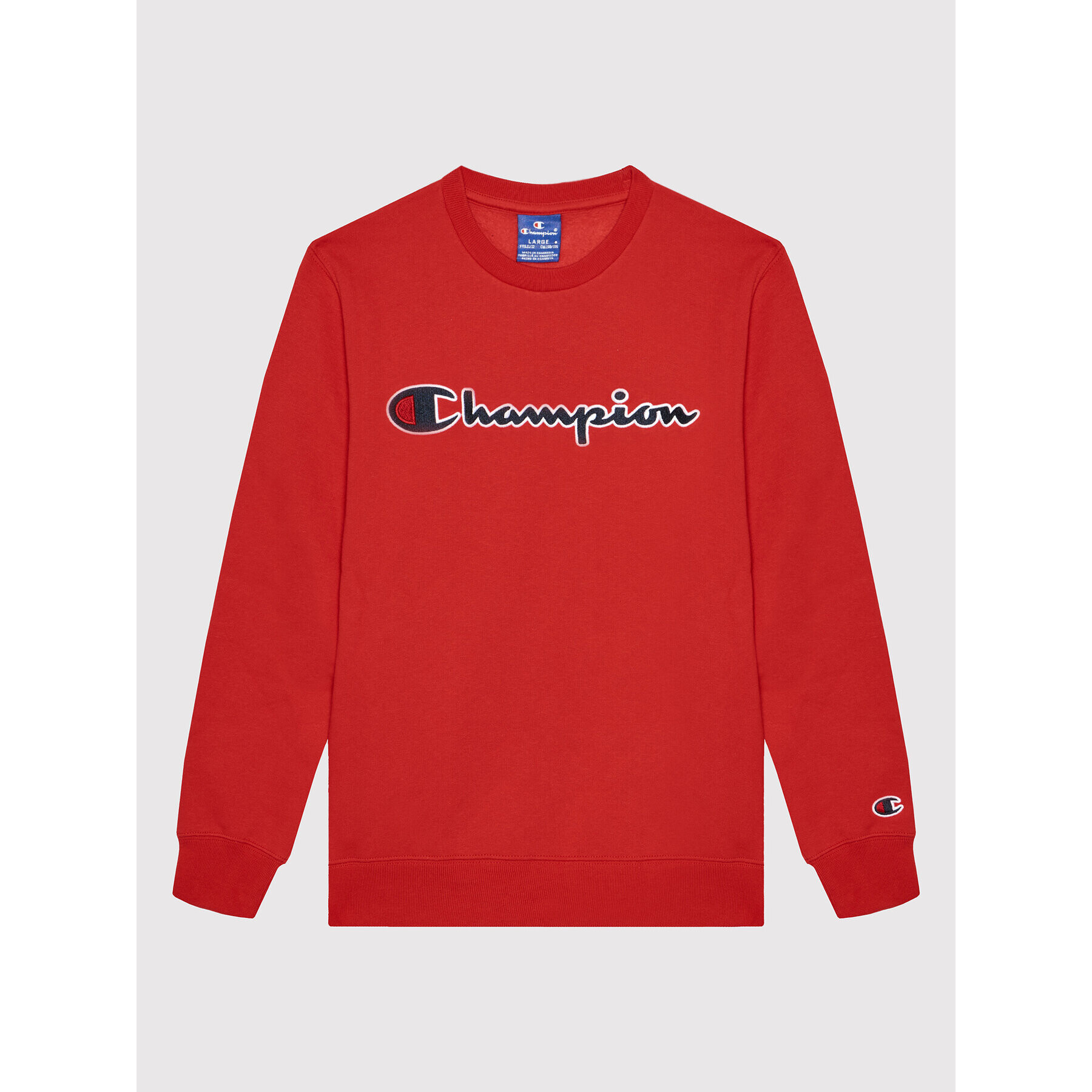 Champion Mikina Chinese Red Crewneck 305766 Červená Regular Fit - Pepit.cz