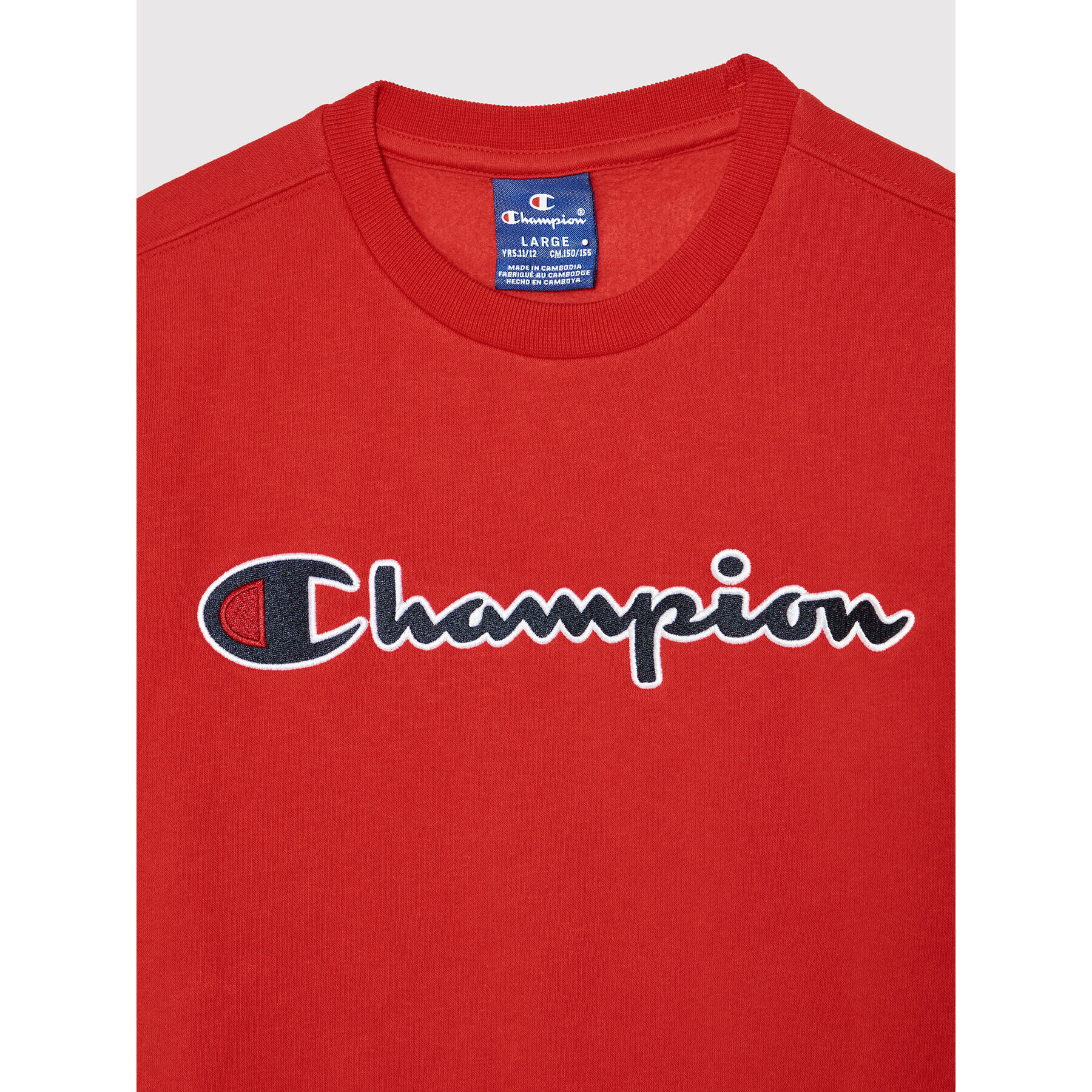 Champion Mikina Chinese Red Crewneck 305766 Červená Regular Fit - Pepit.cz