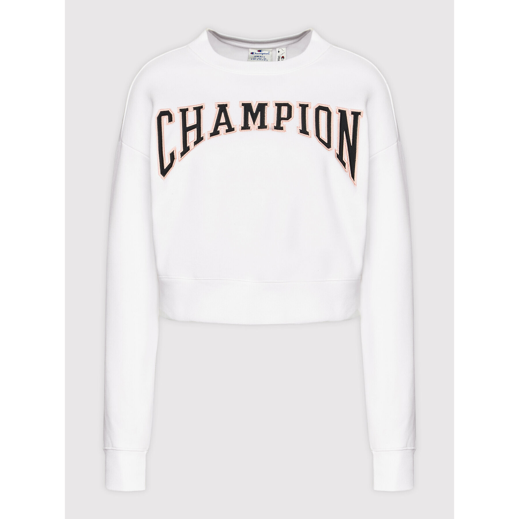 Champion Mikina Collegiate Logo 114767 Bílá Regular Fit - Pepit.cz